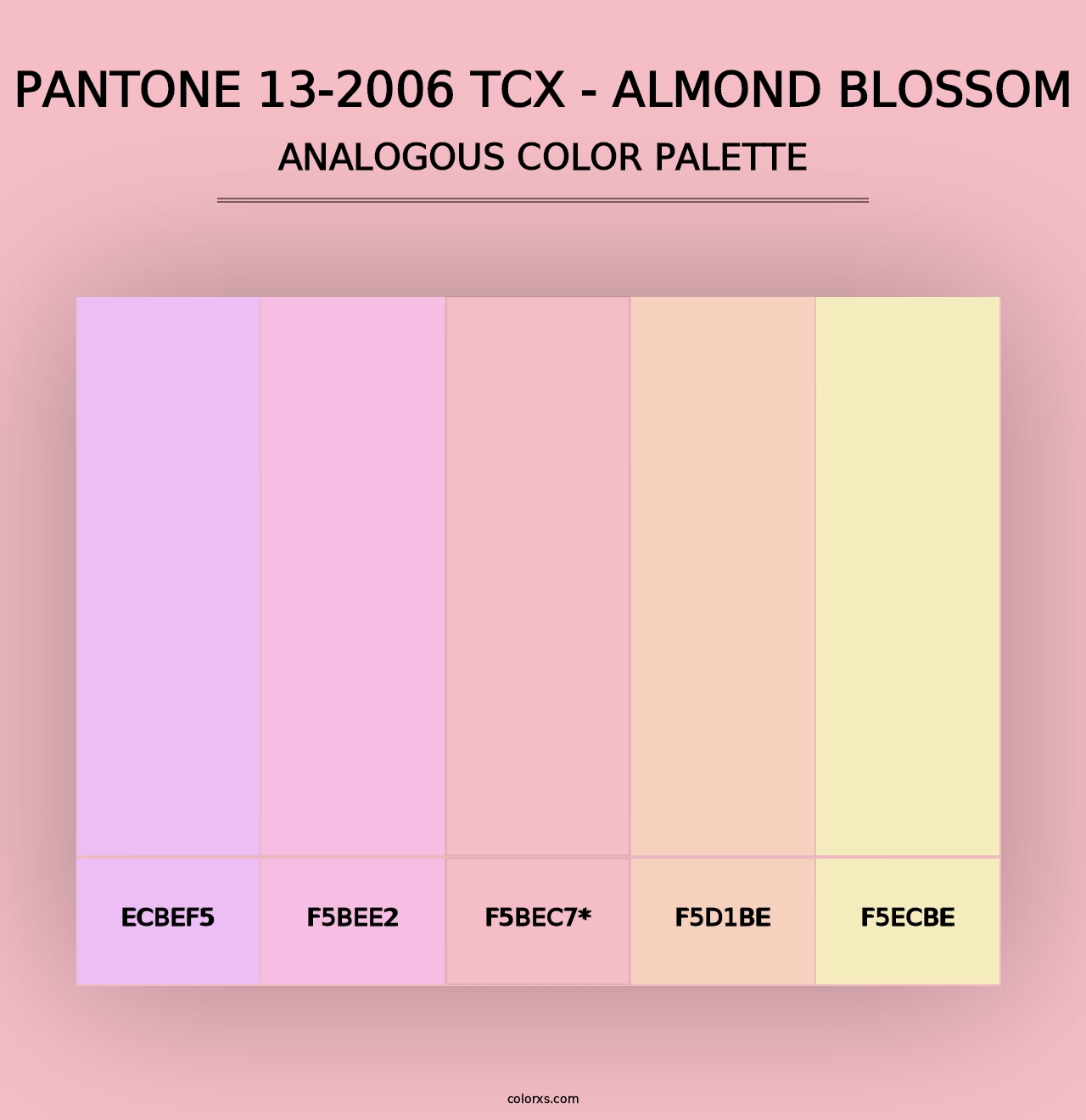 PANTONE 13-2006 TCX - Almond Blossom - Analogous Color Palette