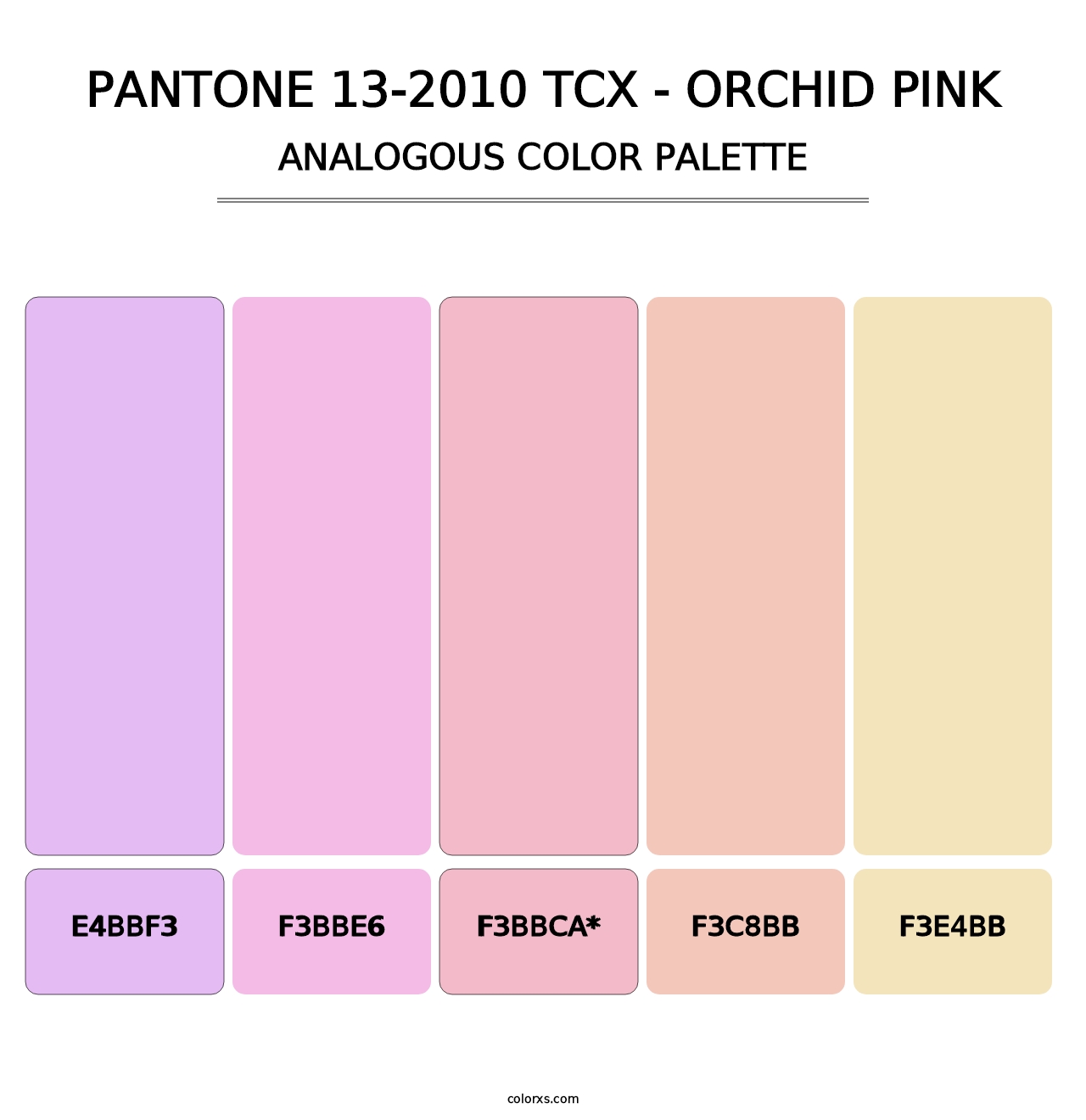 PANTONE 13-2010 TCX - Orchid Pink - Analogous Color Palette