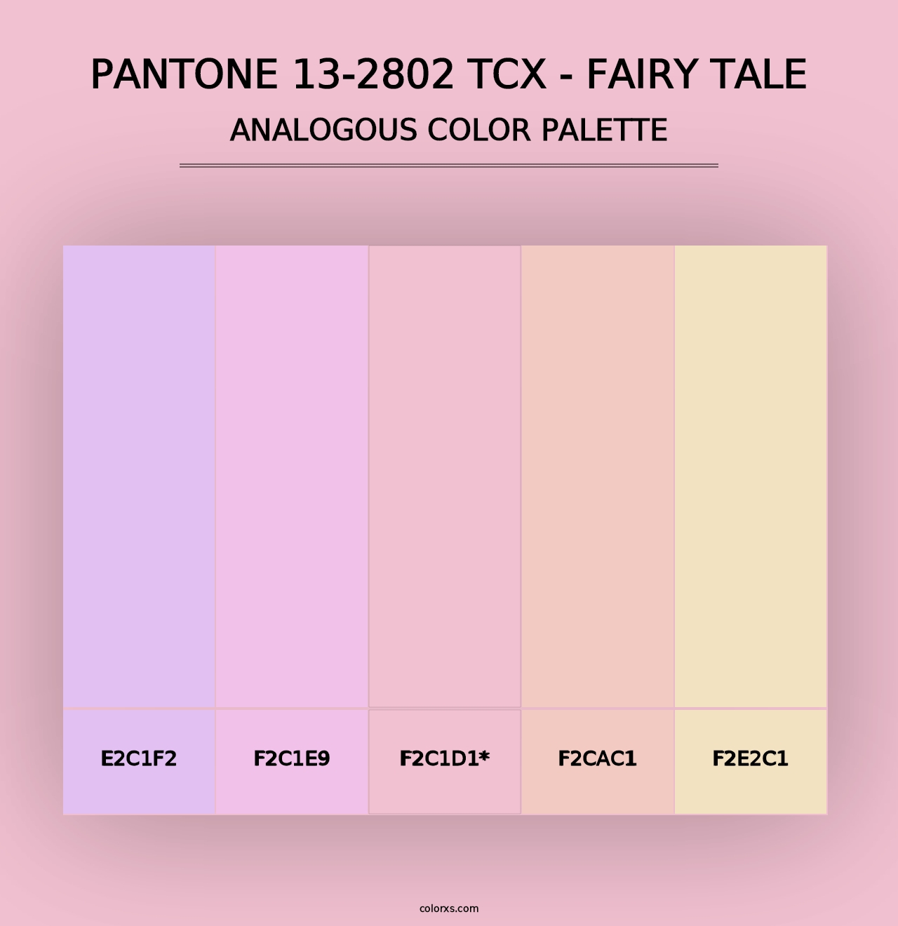 PANTONE 13-2802 TCX - Fairy Tale - Analogous Color Palette