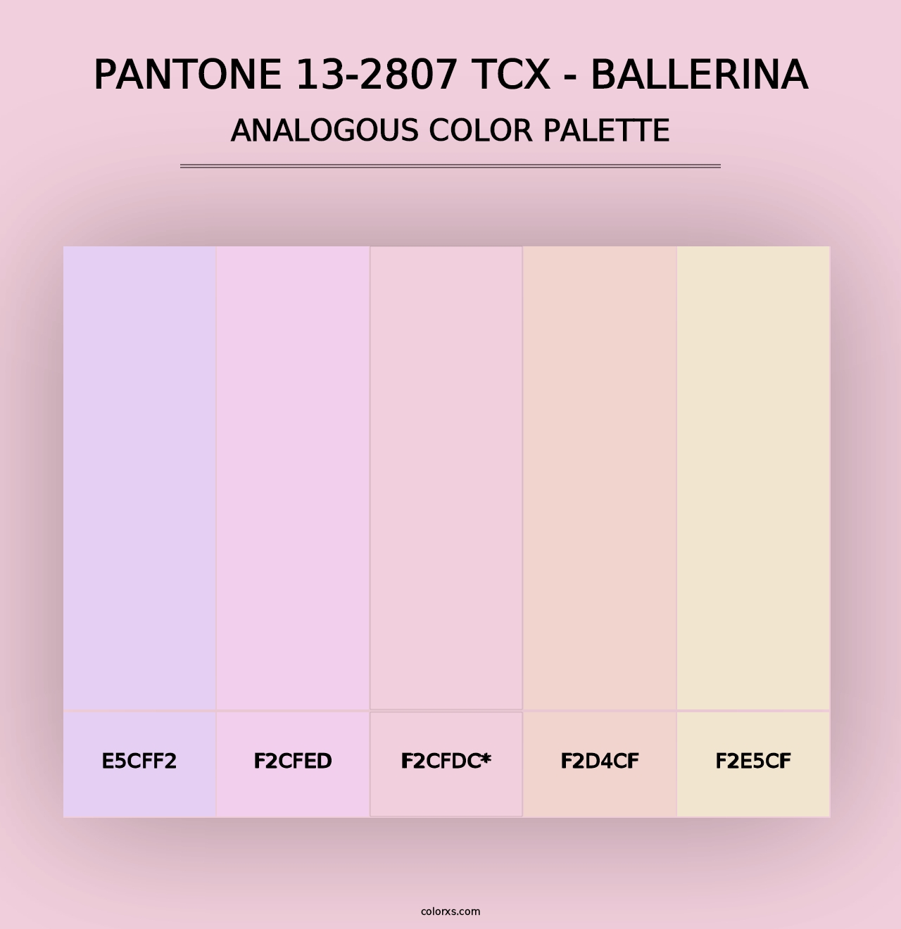 PANTONE 13-2807 TCX - Ballerina - Analogous Color Palette