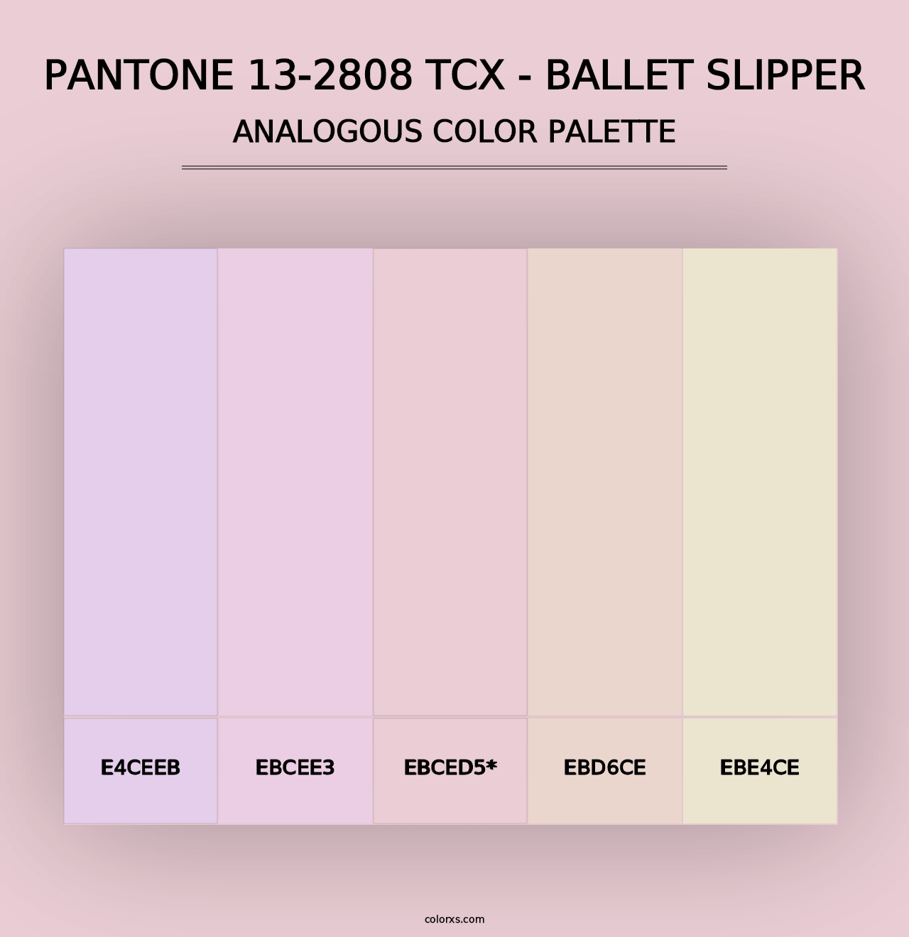 PANTONE 13-2808 TCX - Ballet Slipper - Analogous Color Palette