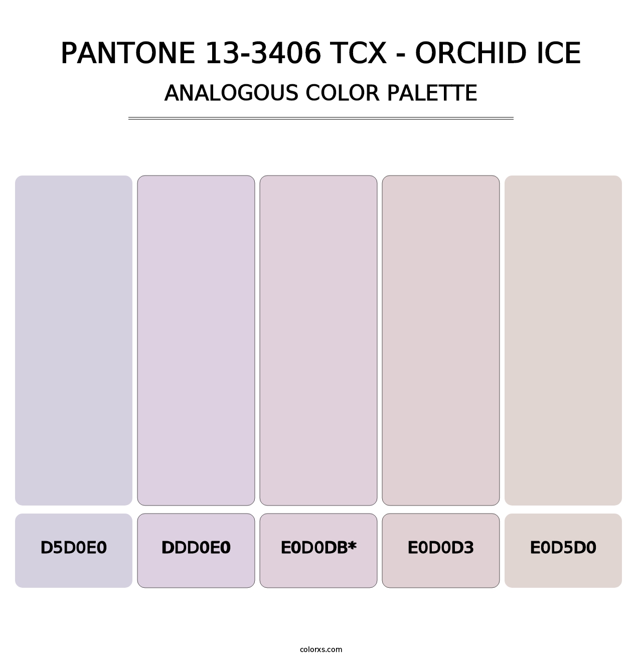 PANTONE 13-3406 TCX - Orchid Ice - Analogous Color Palette