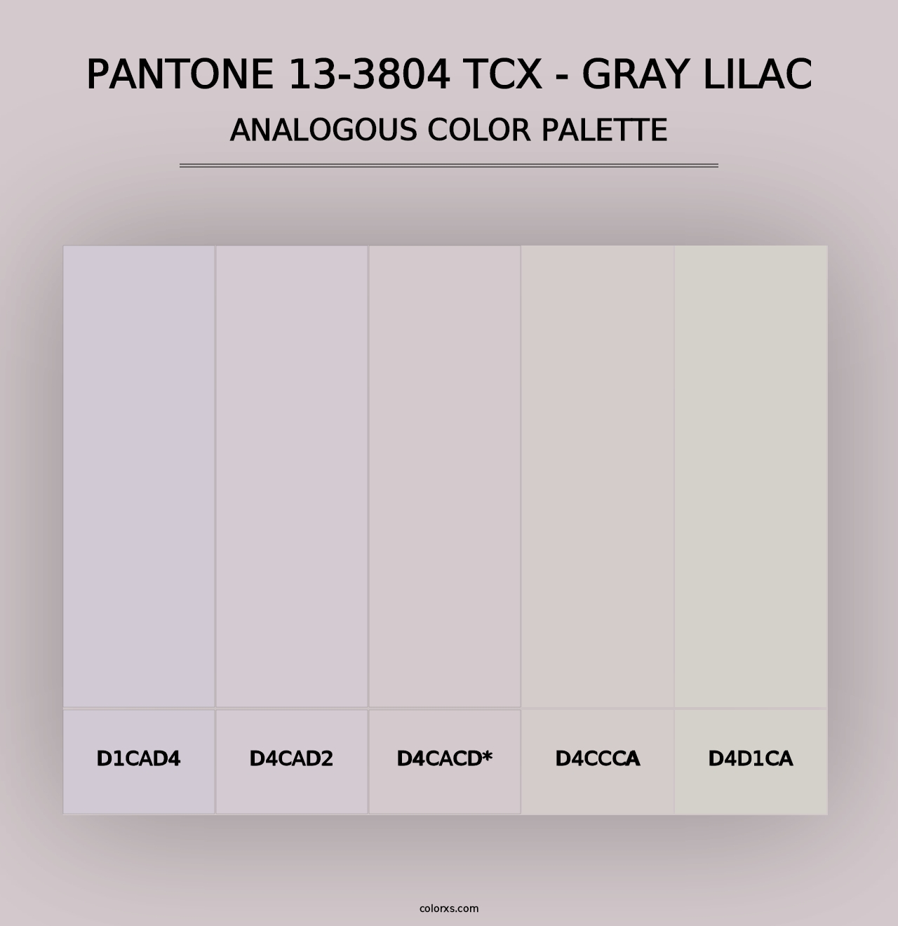 PANTONE 13-3804 TCX - Gray Lilac - Analogous Color Palette