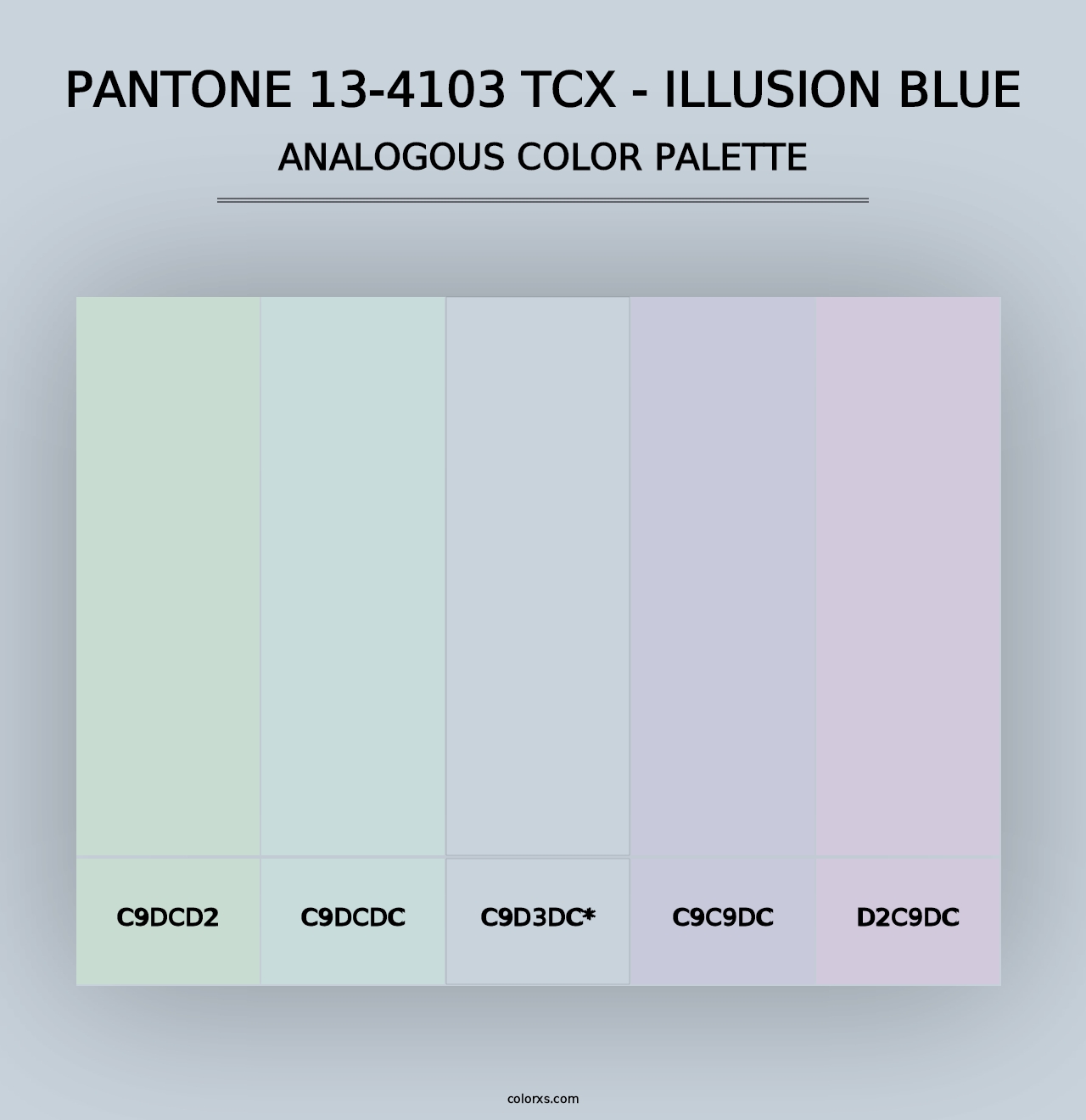 PANTONE 13-4103 TCX - Illusion Blue - Analogous Color Palette