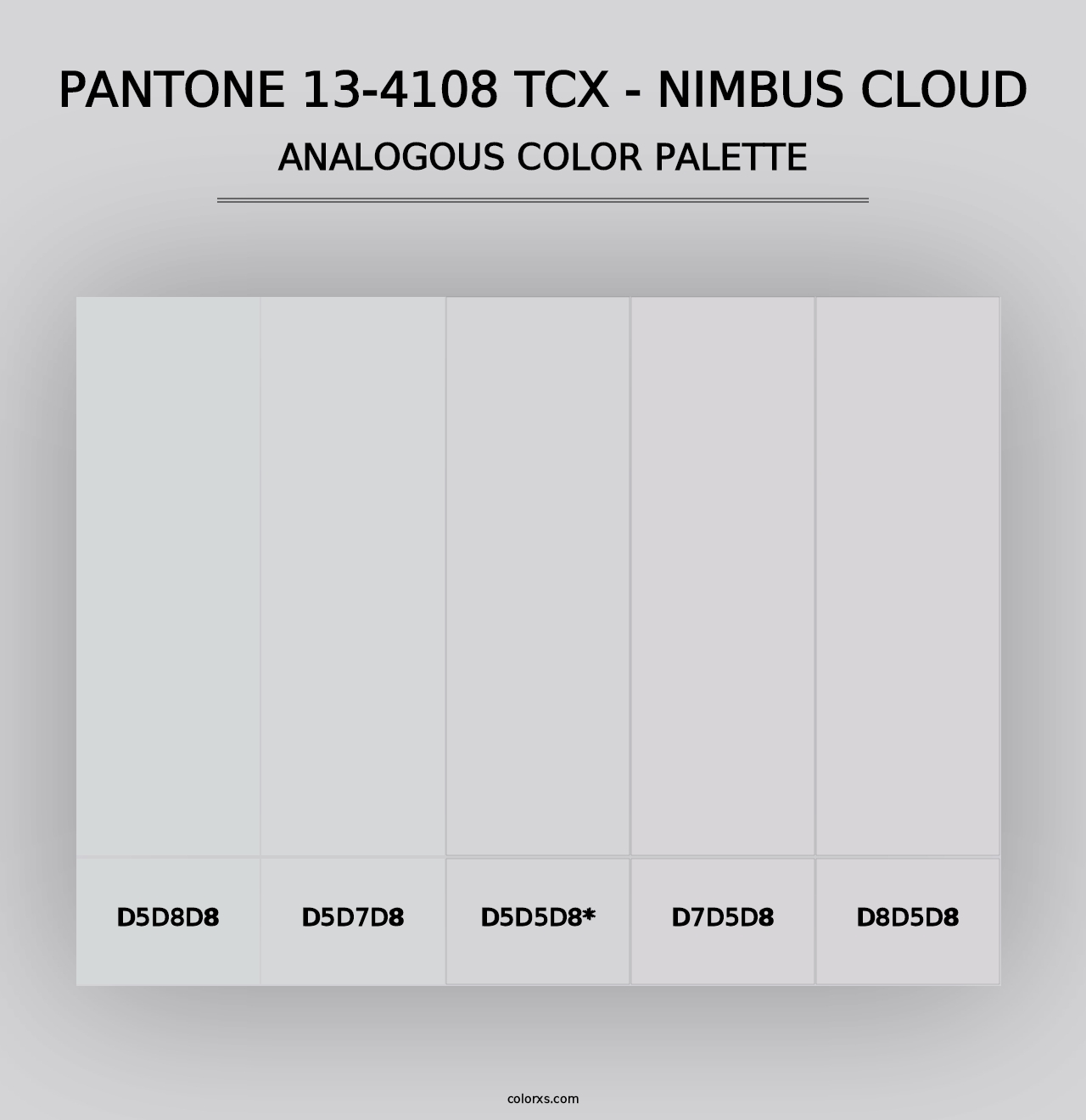 PANTONE 13-4108 TCX - Nimbus Cloud - Analogous Color Palette