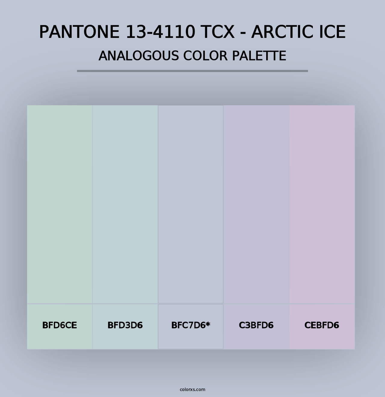 PANTONE 13-4110 TCX - Arctic Ice - Analogous Color Palette