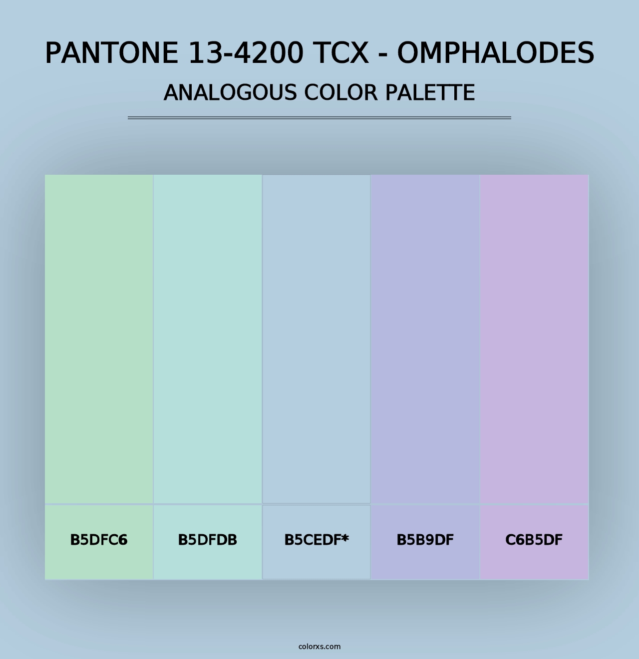 PANTONE 13-4200 TCX - Omphalodes - Analogous Color Palette