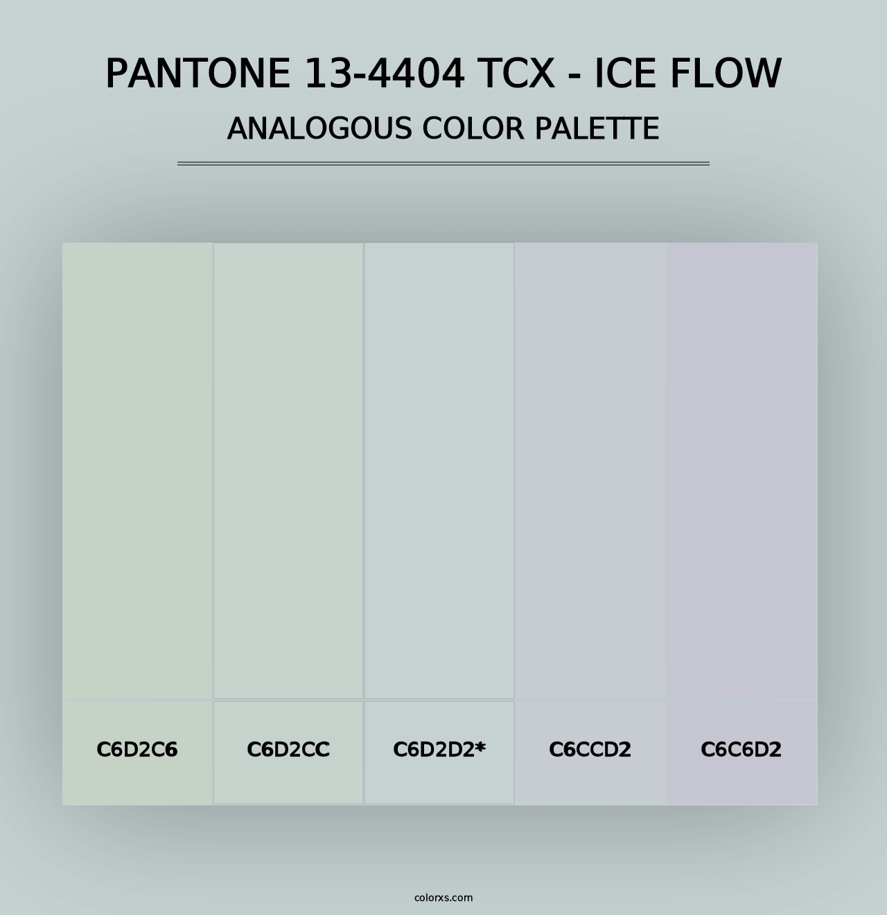 PANTONE 13-4404 TCX - Ice Flow - Analogous Color Palette