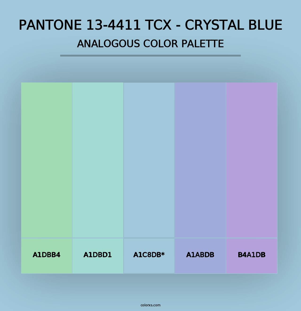 PANTONE 13-4411 TCX - Crystal Blue - Analogous Color Palette