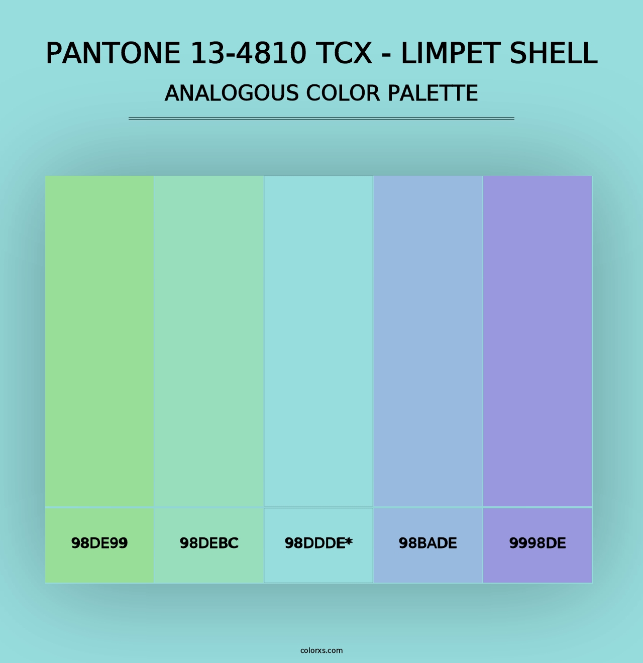 PANTONE 13-4810 TCX - Limpet Shell - Analogous Color Palette