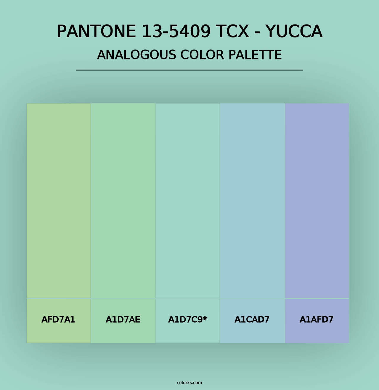 PANTONE 13-5409 TCX - Yucca - Analogous Color Palette