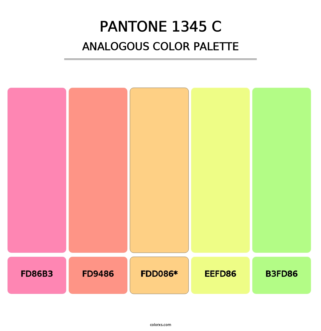 PANTONE 1345 C - Analogous Color Palette