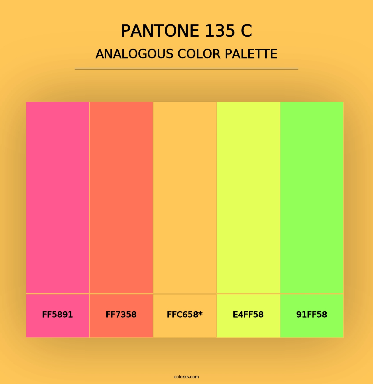 PANTONE 135 C - Analogous Color Palette