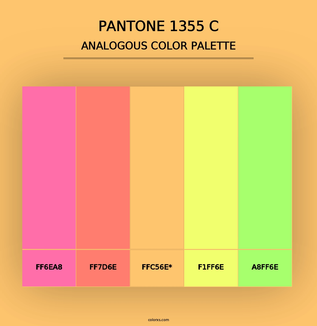 PANTONE 1355 C - Analogous Color Palette