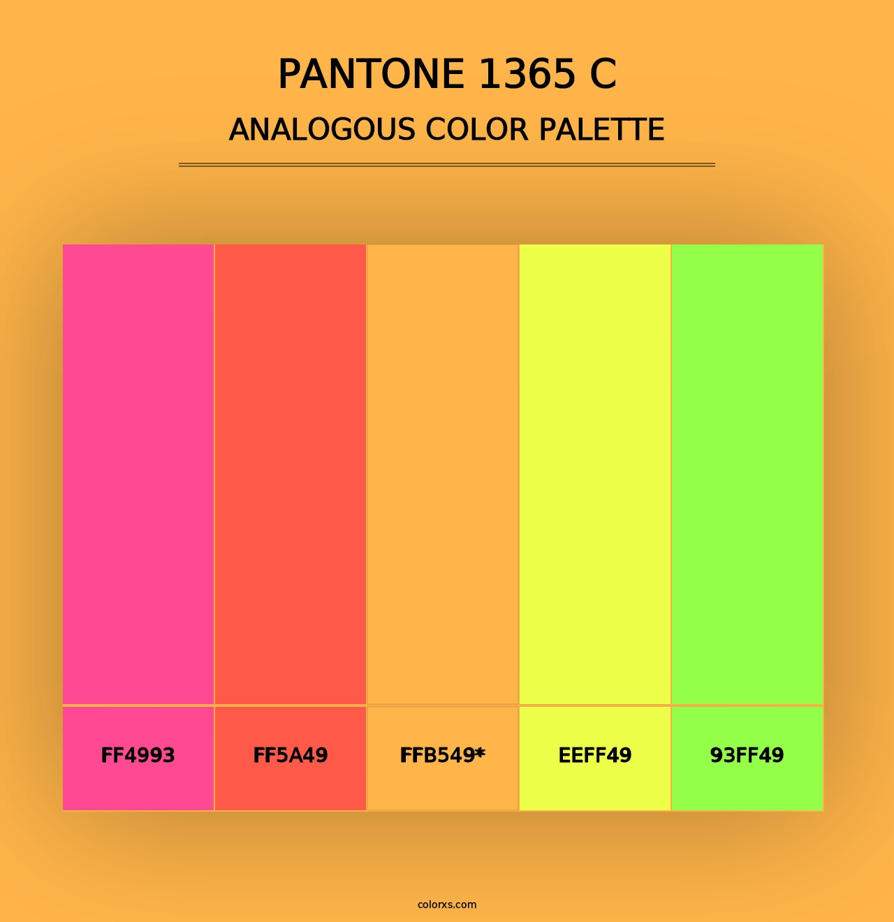 PANTONE 1365 C - Analogous Color Palette