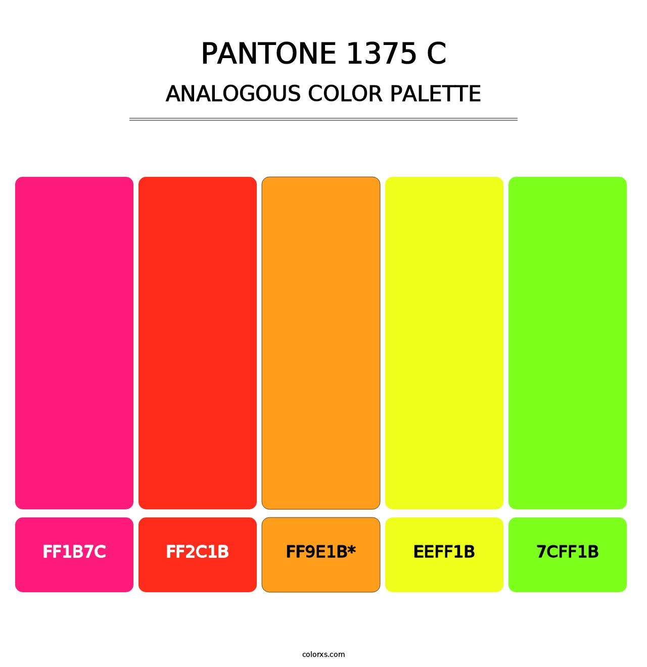 PANTONE 1375 C - Analogous Color Palette