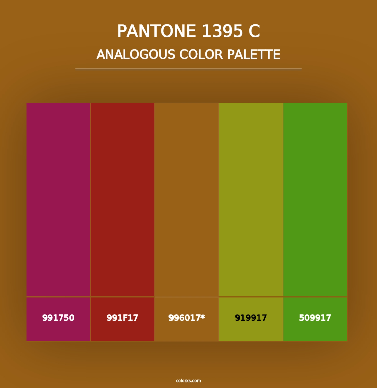 PANTONE 1395 C - Analogous Color Palette