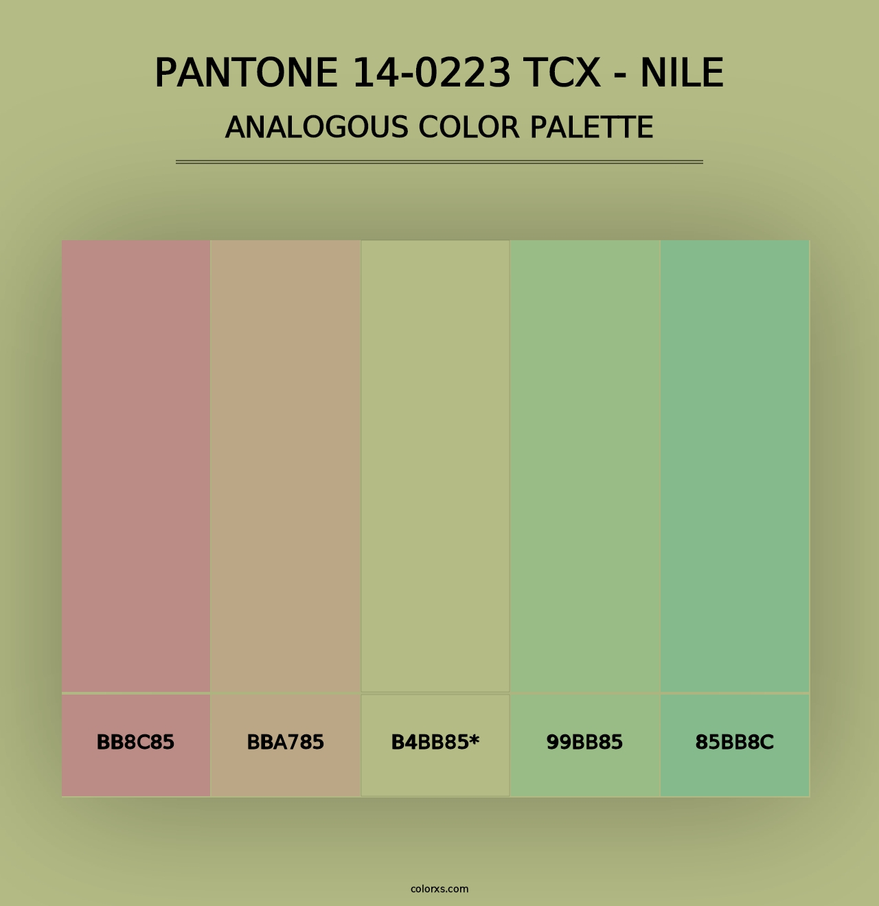 PANTONE 14-0223 TCX - Nile - Analogous Color Palette