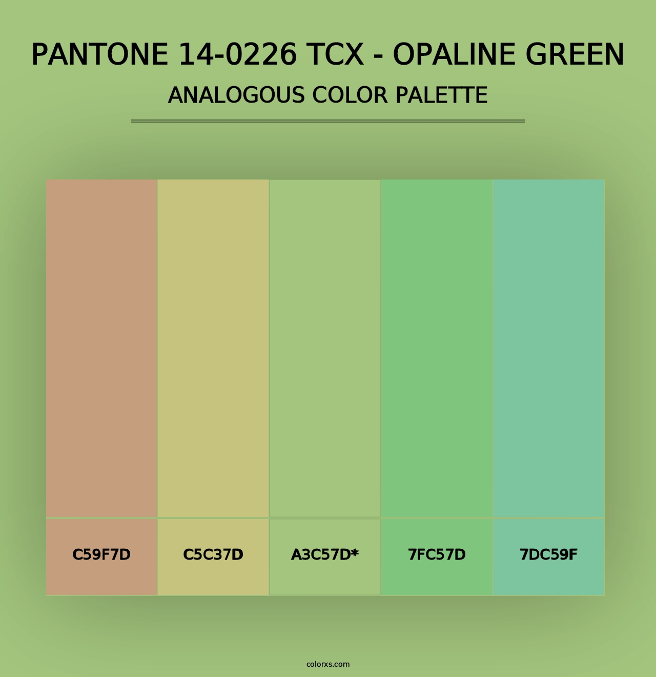 PANTONE 14-0226 TCX - Opaline Green - Analogous Color Palette