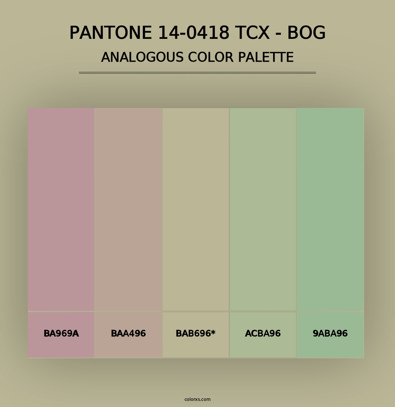 PANTONE 14-0418 TCX - Bog - Analogous Color Palette