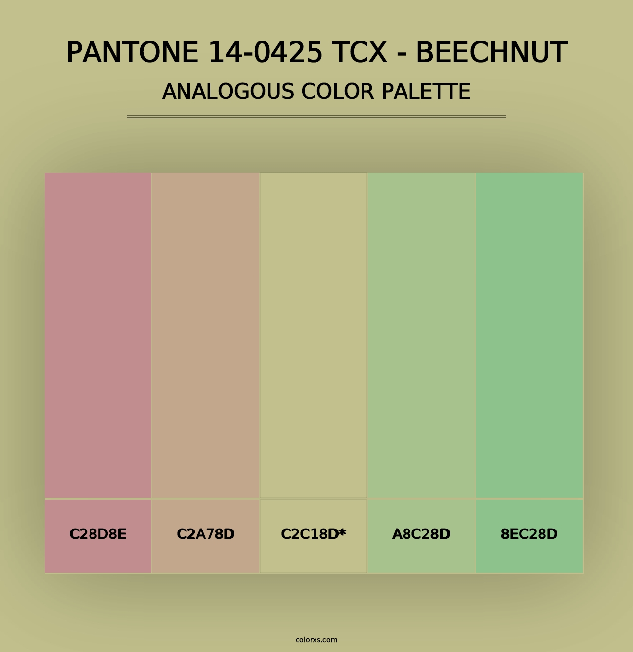 PANTONE 14-0425 TCX - Beechnut - Analogous Color Palette