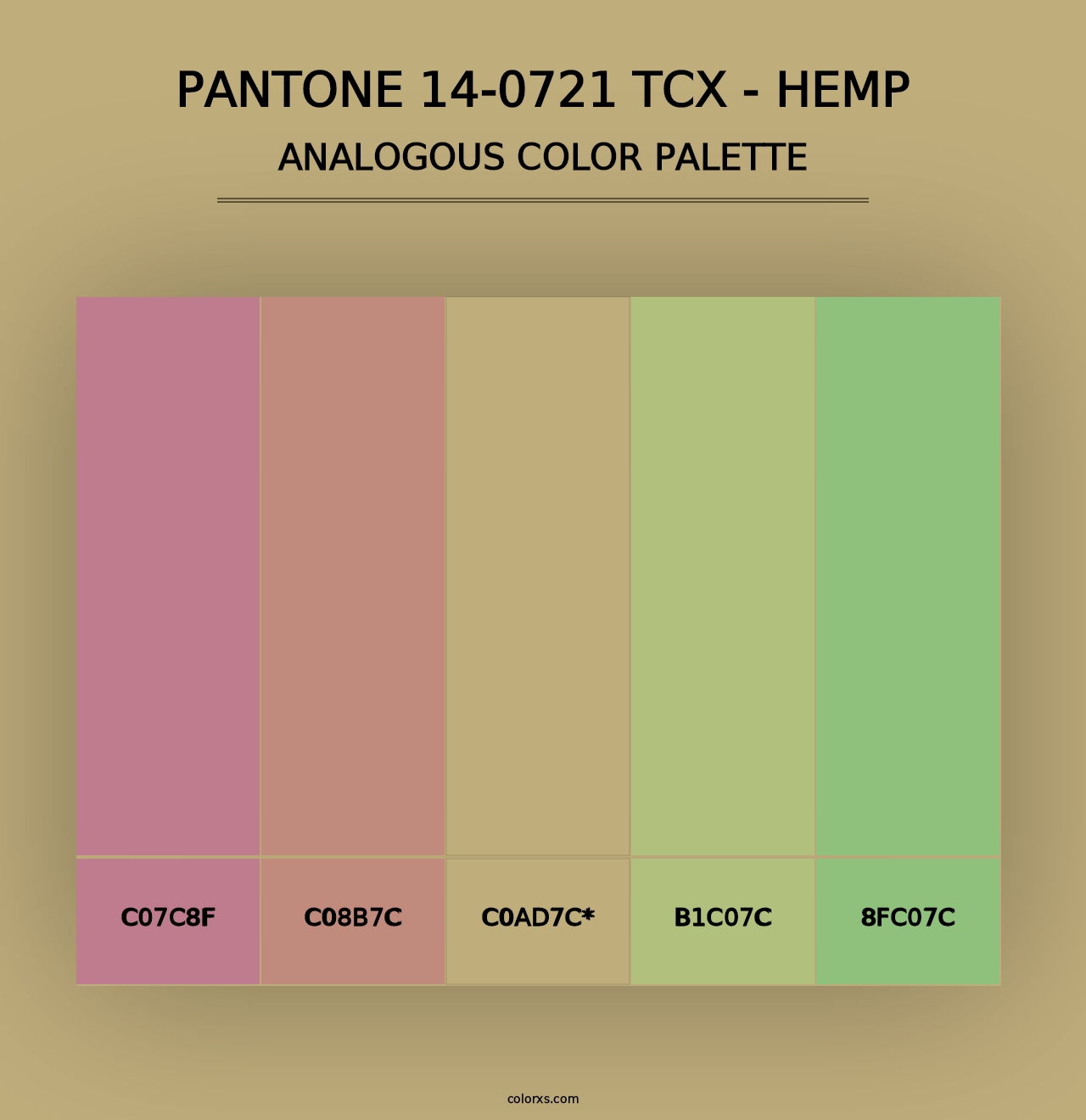 PANTONE 14-0721 TCX - Hemp - Analogous Color Palette