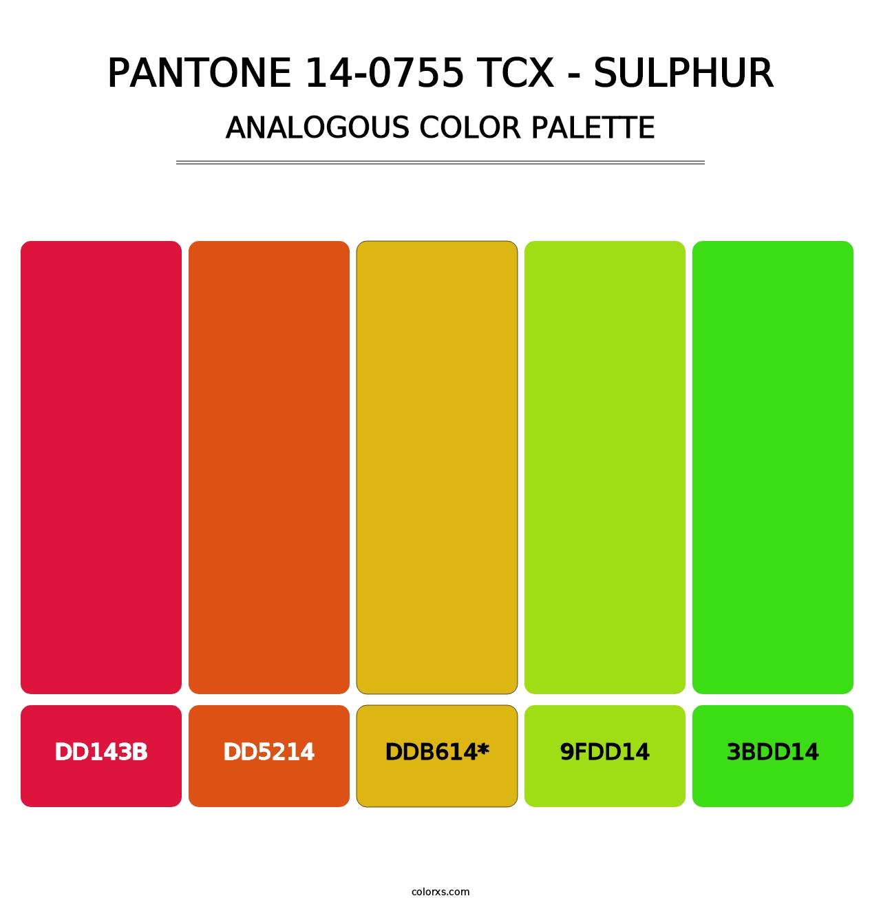 PANTONE 14-0755 TCX - Sulphur - Analogous Color Palette