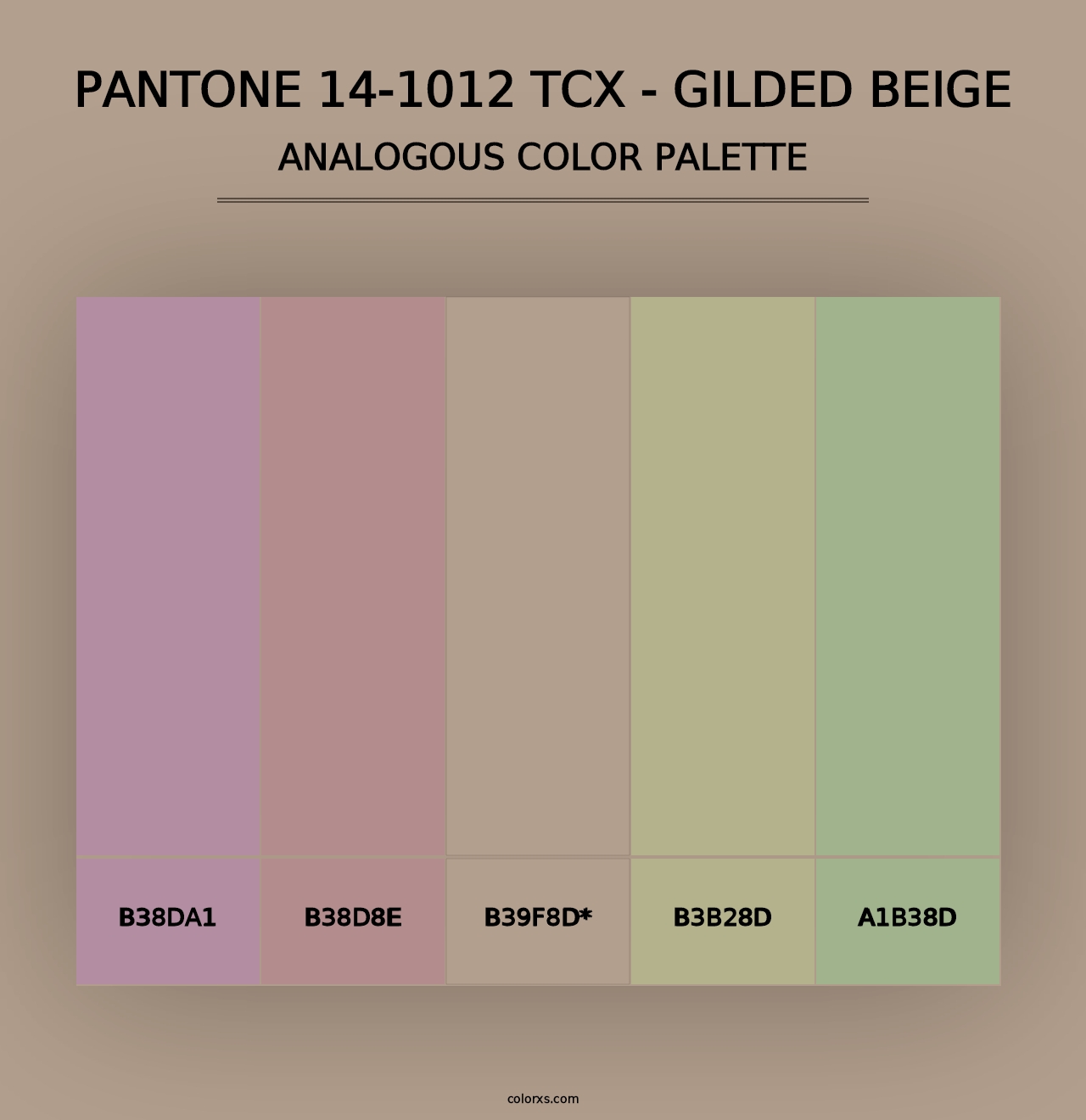 PANTONE 14-1012 TCX - Gilded Beige - Analogous Color Palette