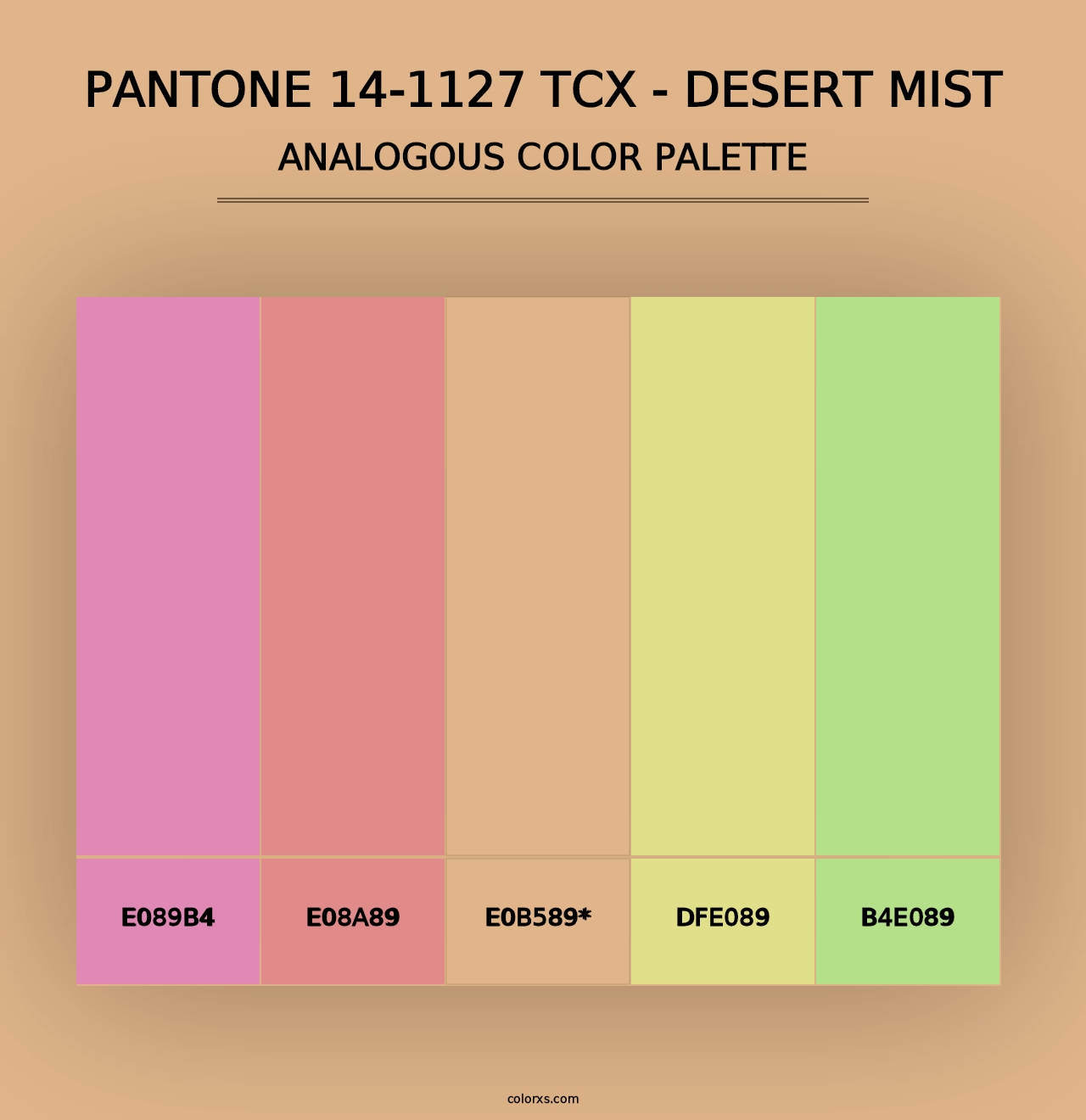 PANTONE 14-1127 TCX - Desert Mist - Analogous Color Palette