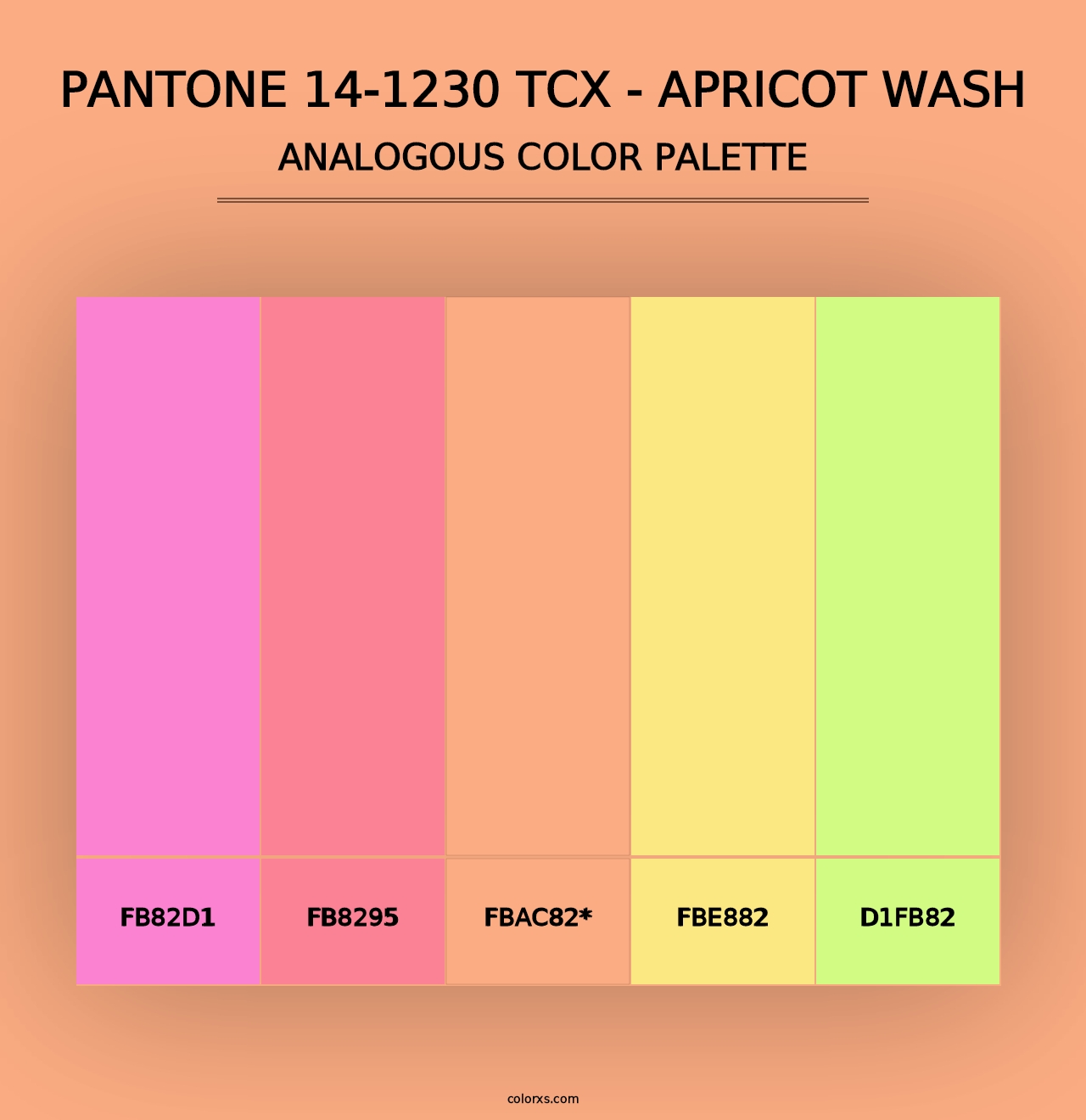 PANTONE 14-1230 TCX - Apricot Wash - Analogous Color Palette