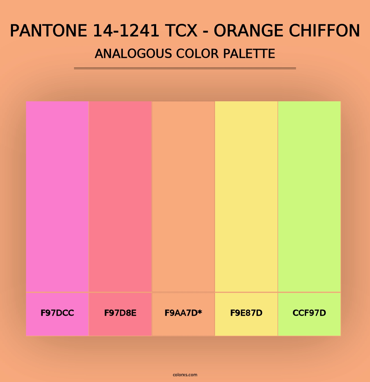 PANTONE 14-1241 TCX - Orange Chiffon - Analogous Color Palette