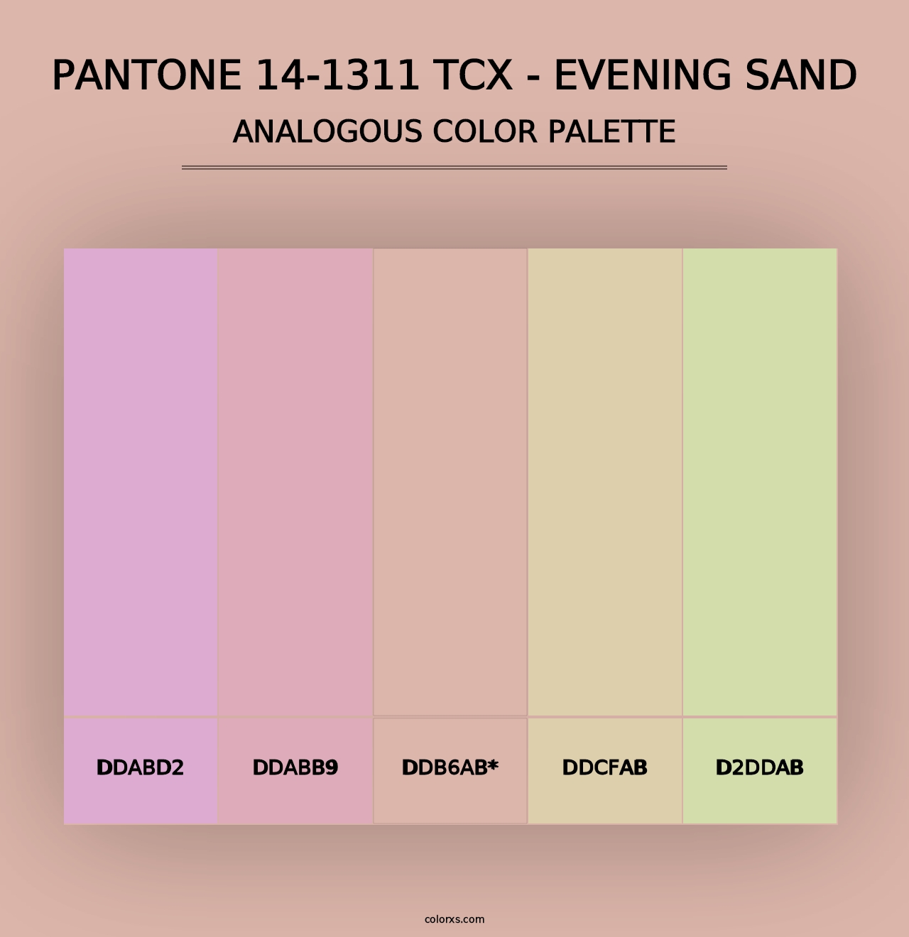 PANTONE 14-1311 TCX - Evening Sand - Analogous Color Palette