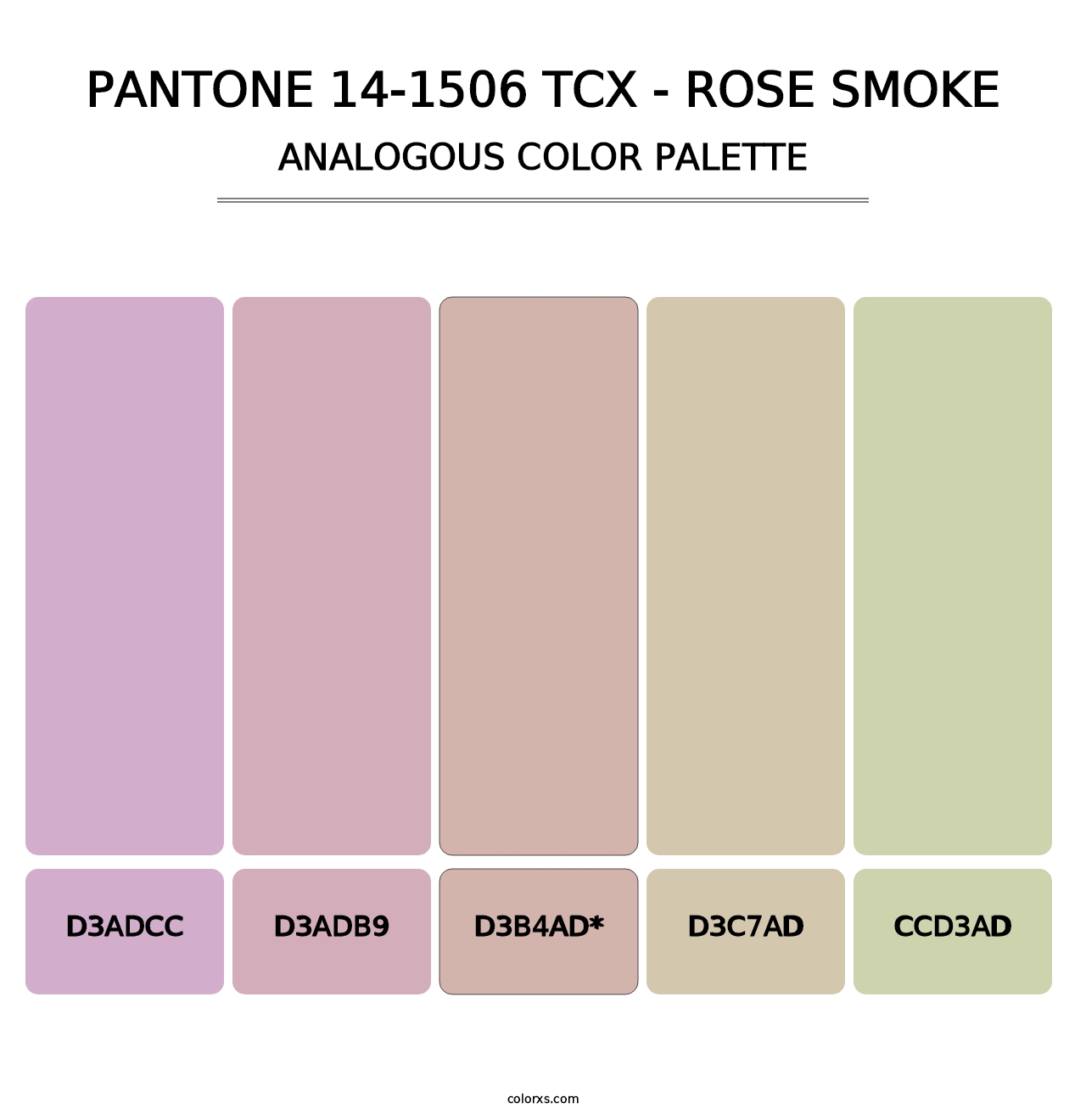 PANTONE 14-1506 TCX - Rose Smoke - Analogous Color Palette