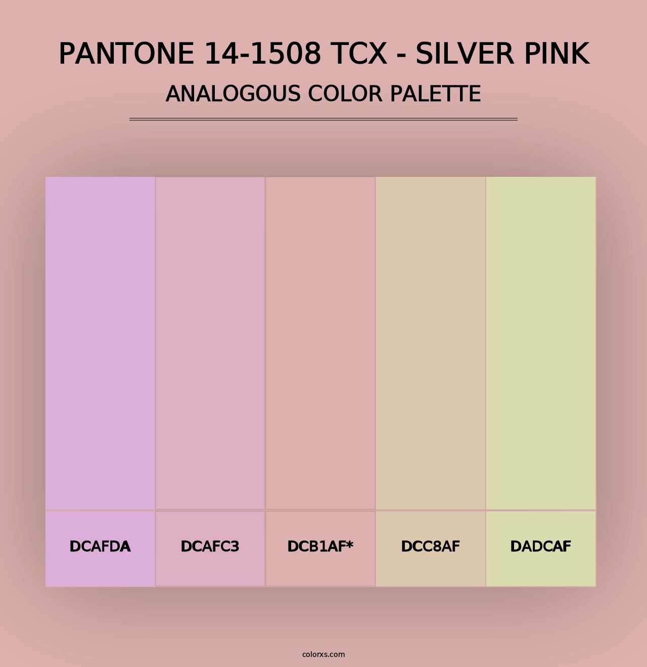 PANTONE 14-1508 TCX - Silver Pink - Analogous Color Palette