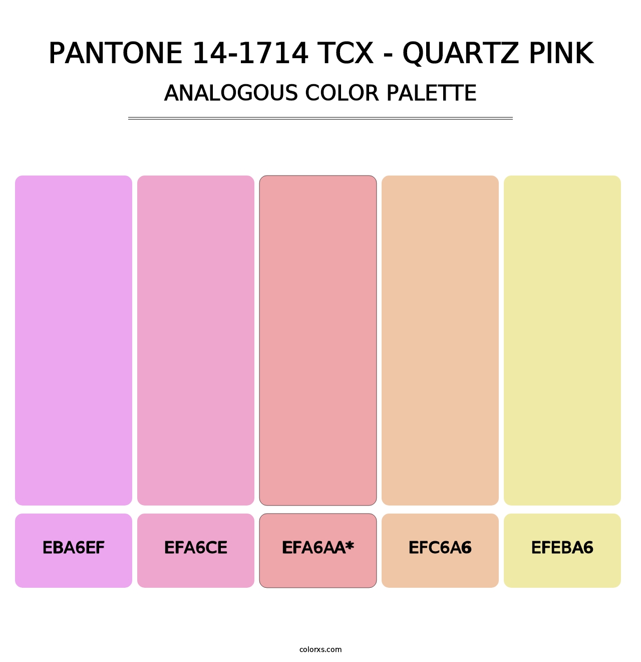 PANTONE 14-1714 TCX - Quartz Pink - Analogous Color Palette