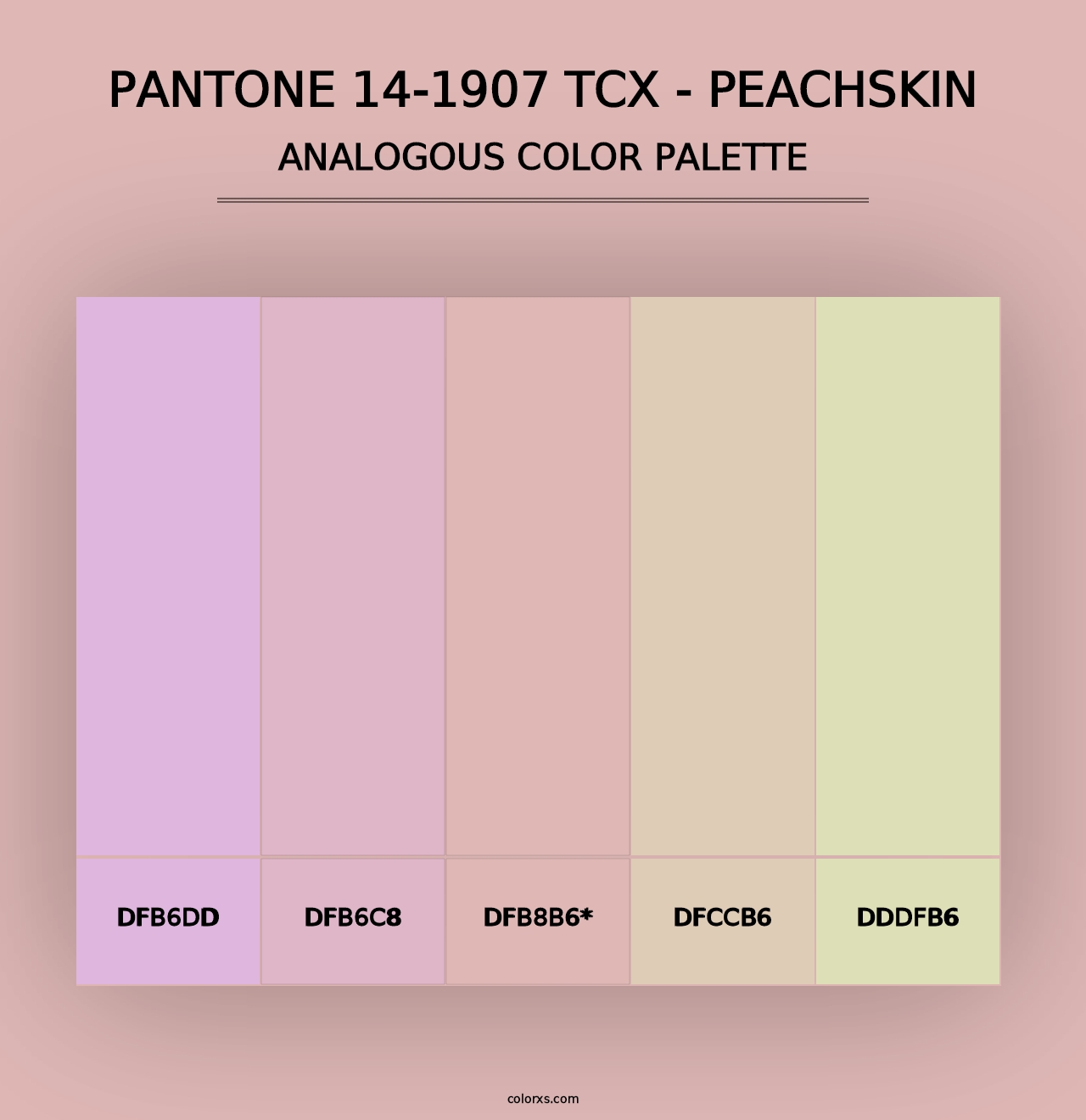 PANTONE 14-1907 TCX - Peachskin - Analogous Color Palette