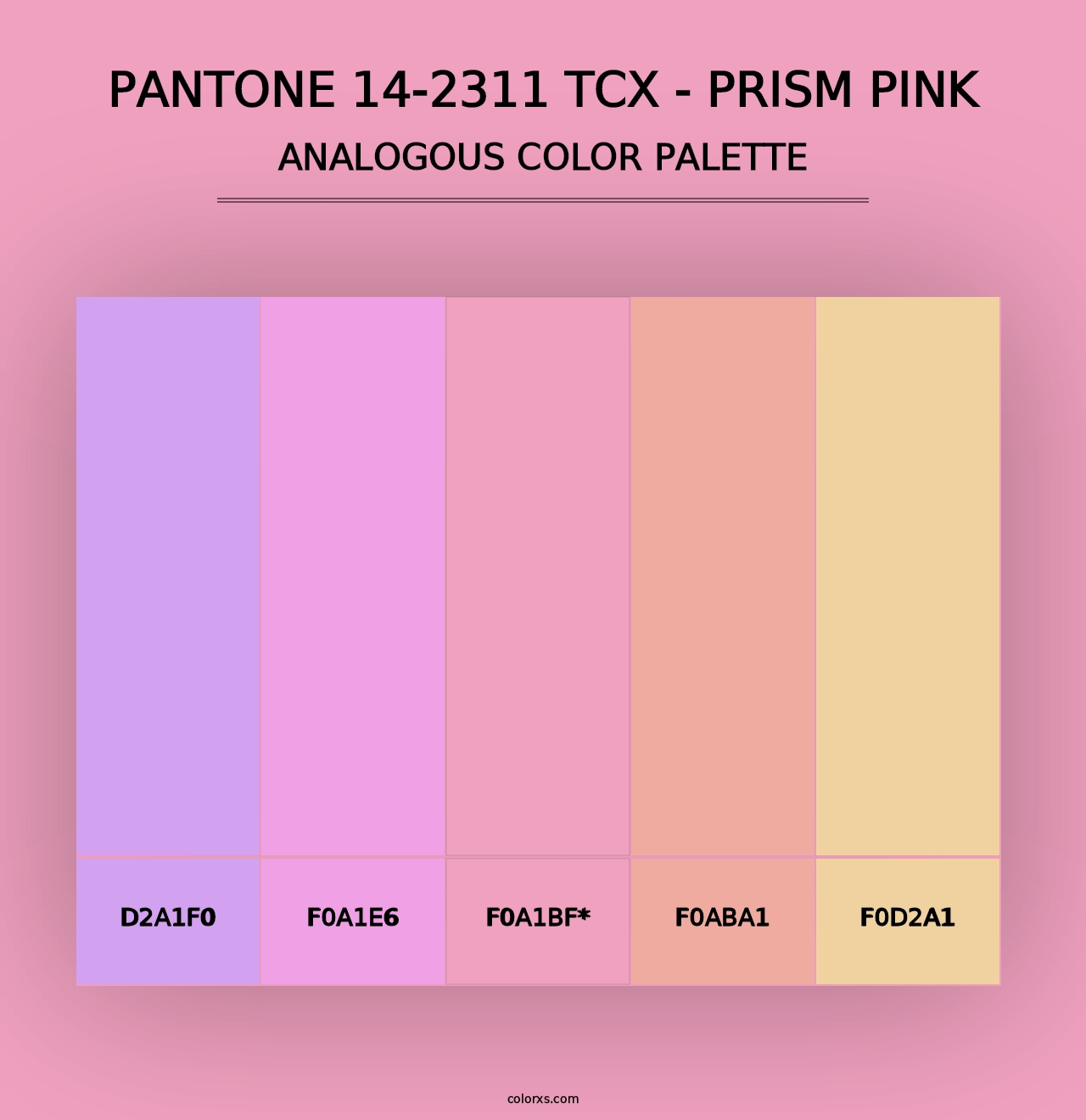 PANTONE 14-2311 TCX - Prism Pink - Analogous Color Palette