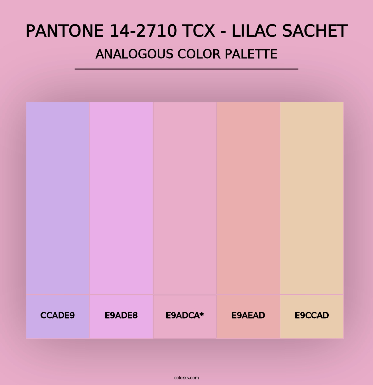 PANTONE 14-2710 TCX - Lilac Sachet - Analogous Color Palette