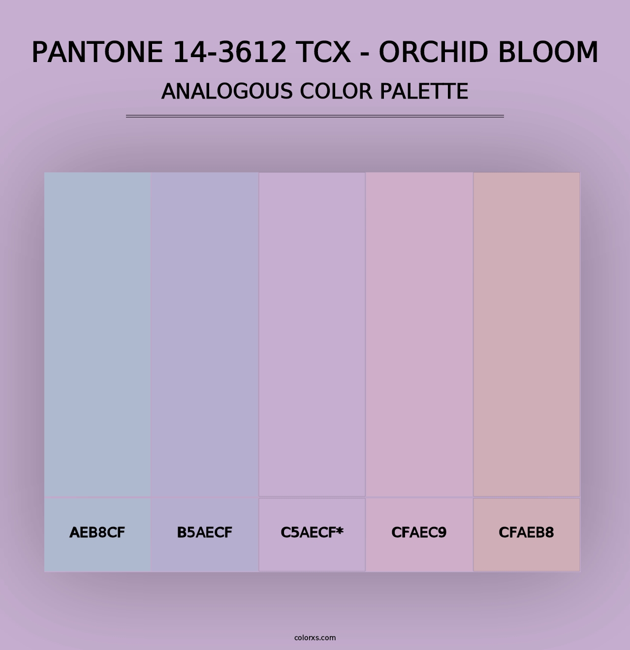 PANTONE 14-3612 TCX - Orchid Bloom - Analogous Color Palette