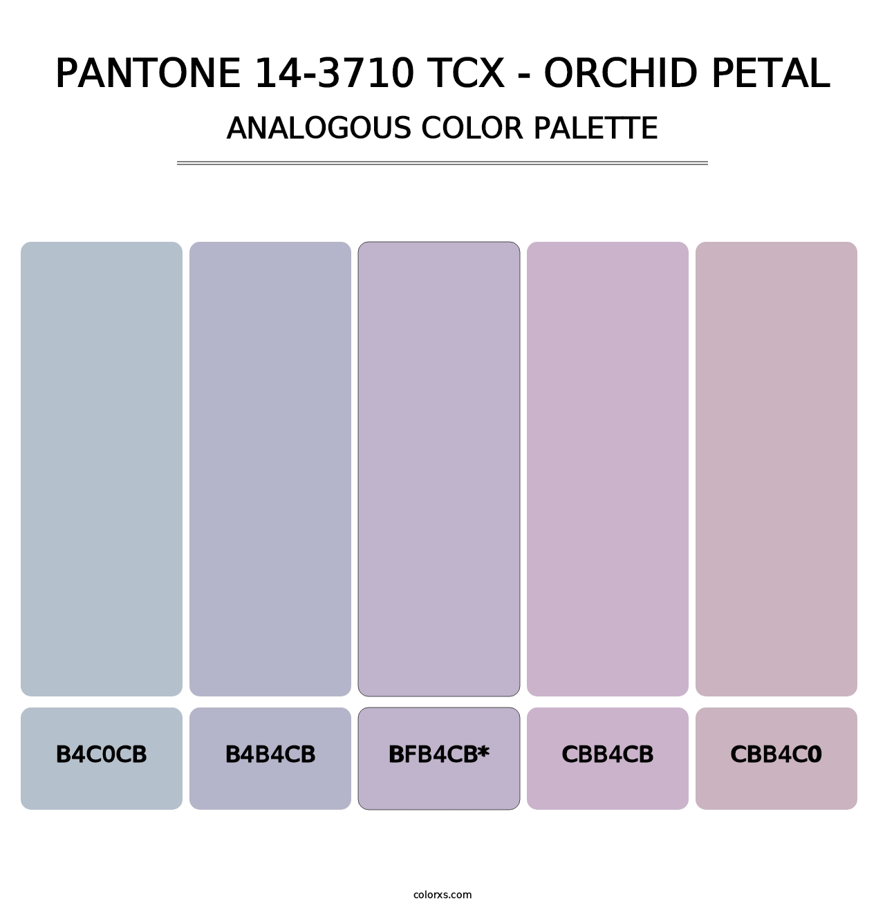 PANTONE 14-3710 TCX - Orchid Petal color palettes - colorxs.com