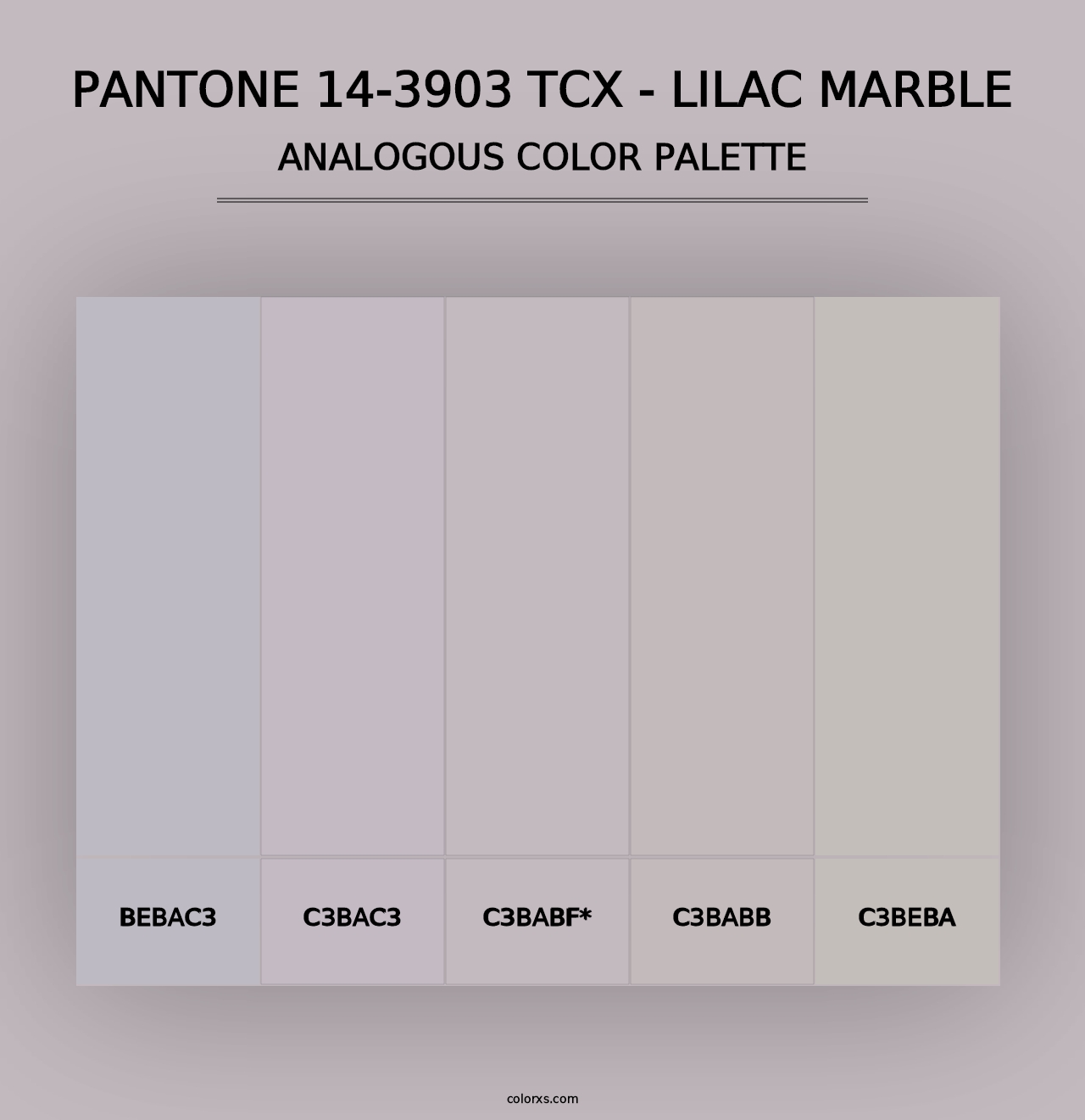 PANTONE 14-3903 TCX - Lilac Marble - Analogous Color Palette