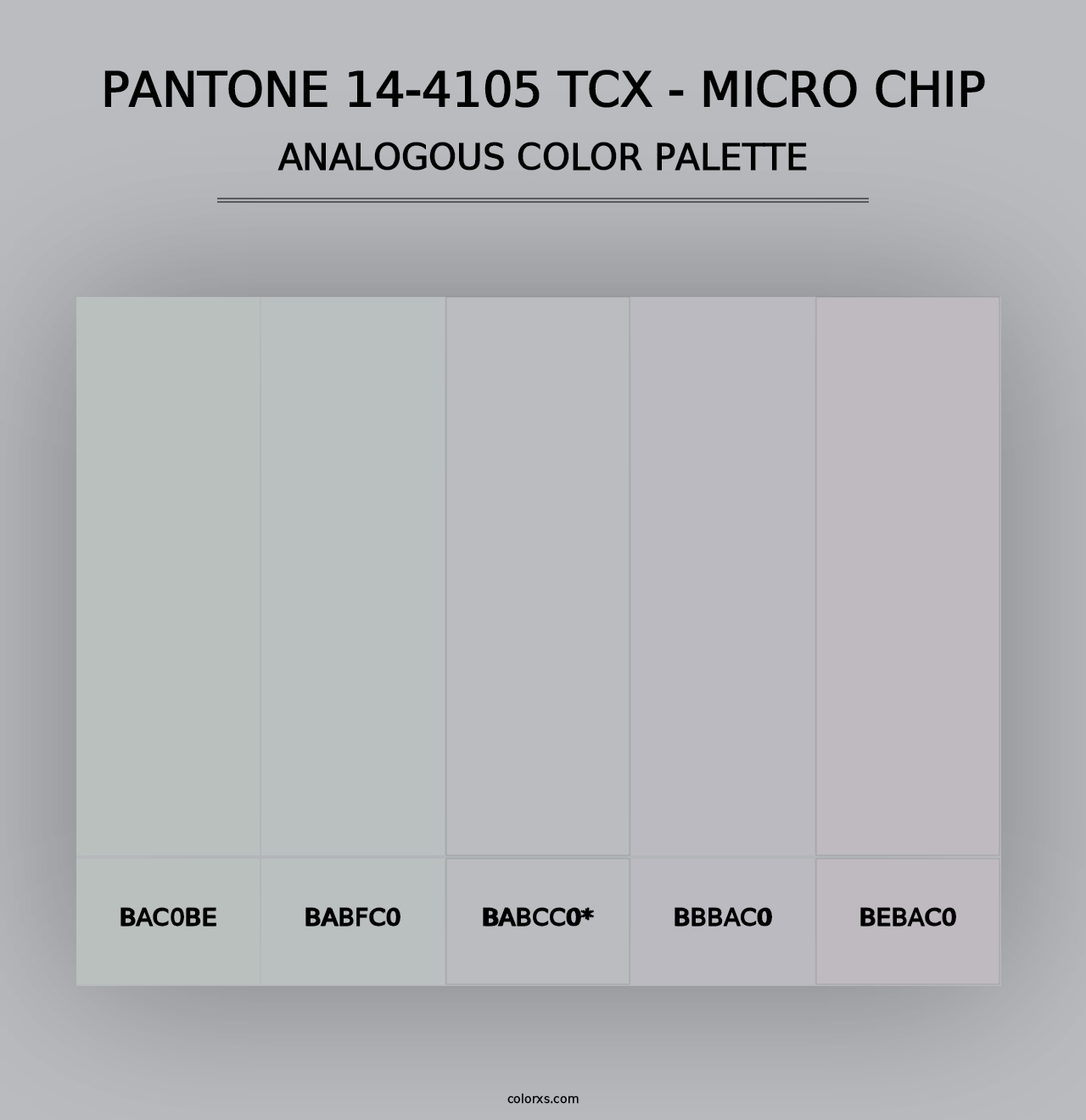 PANTONE 14-4105 TCX - Micro Chip - Analogous Color Palette