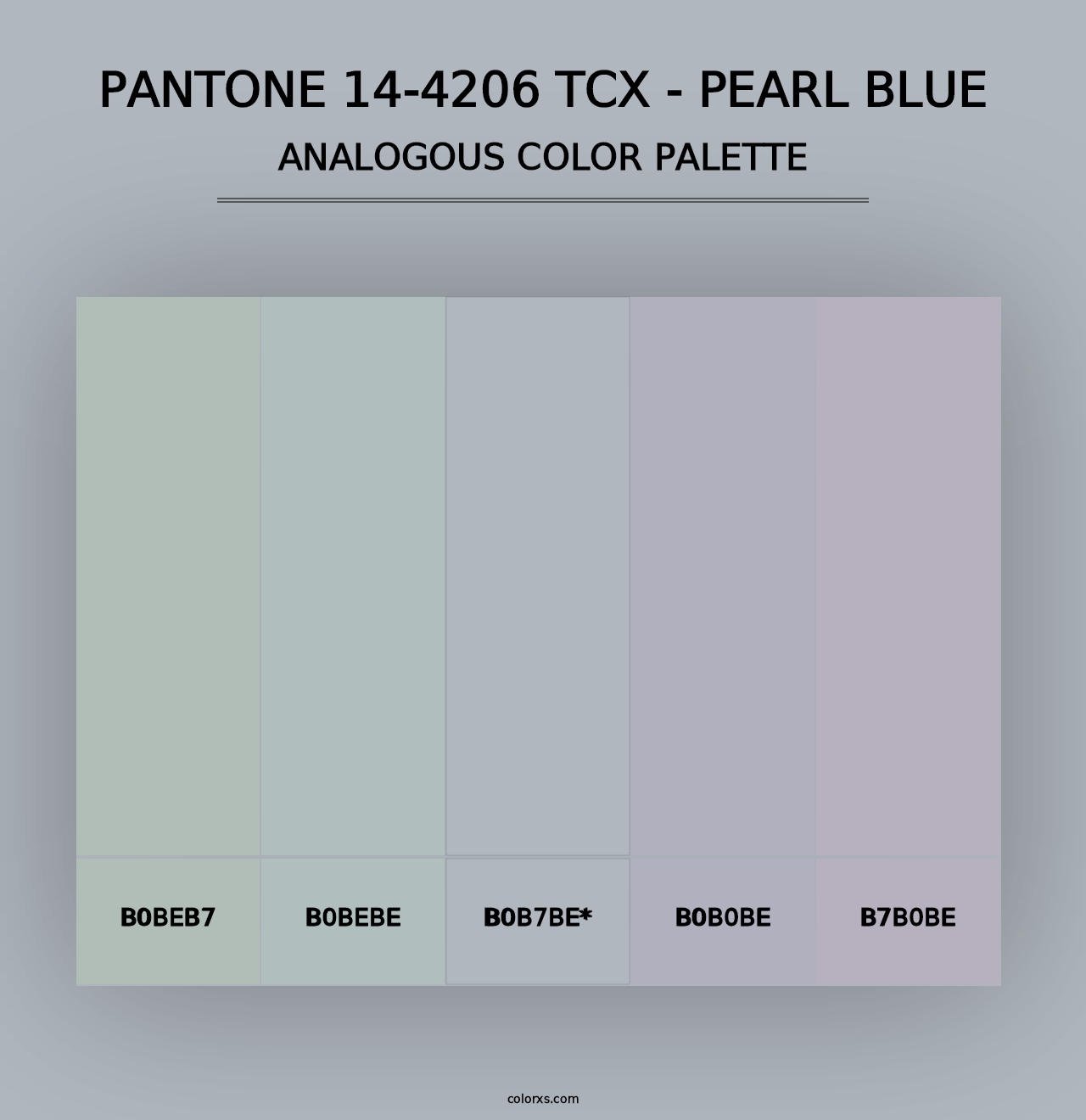 PANTONE 14-4206 TCX - Pearl Blue - Analogous Color Palette