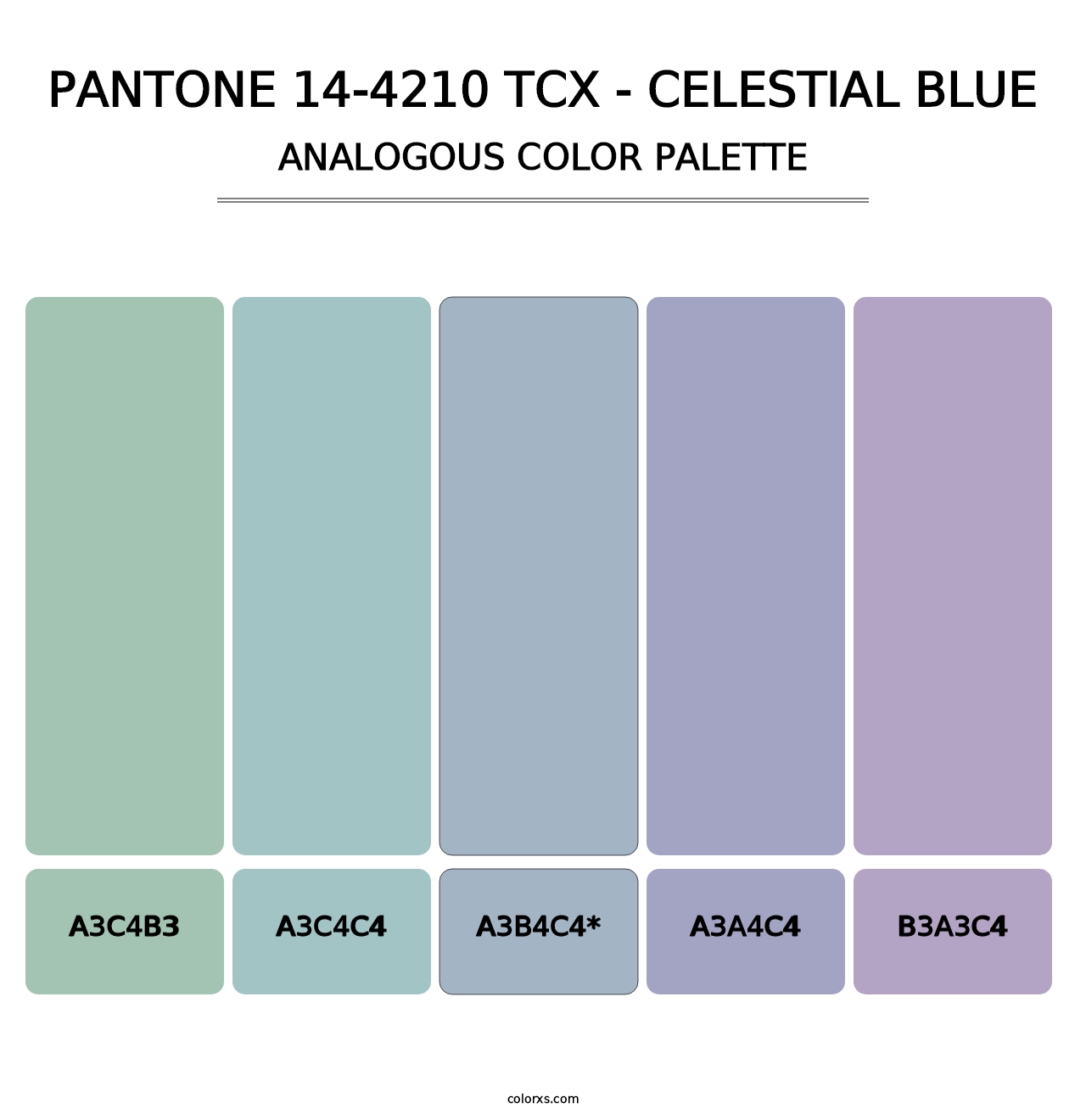 PANTONE 14-4210 TCX - Celestial Blue - Analogous Color Palette