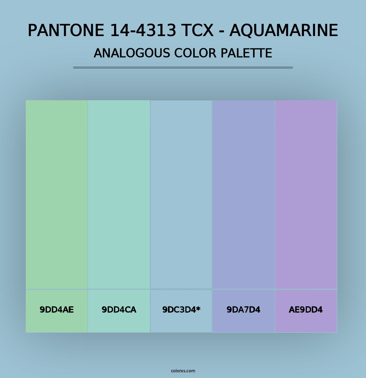 PANTONE 14-4313 TCX - Aquamarine - Analogous Color Palette