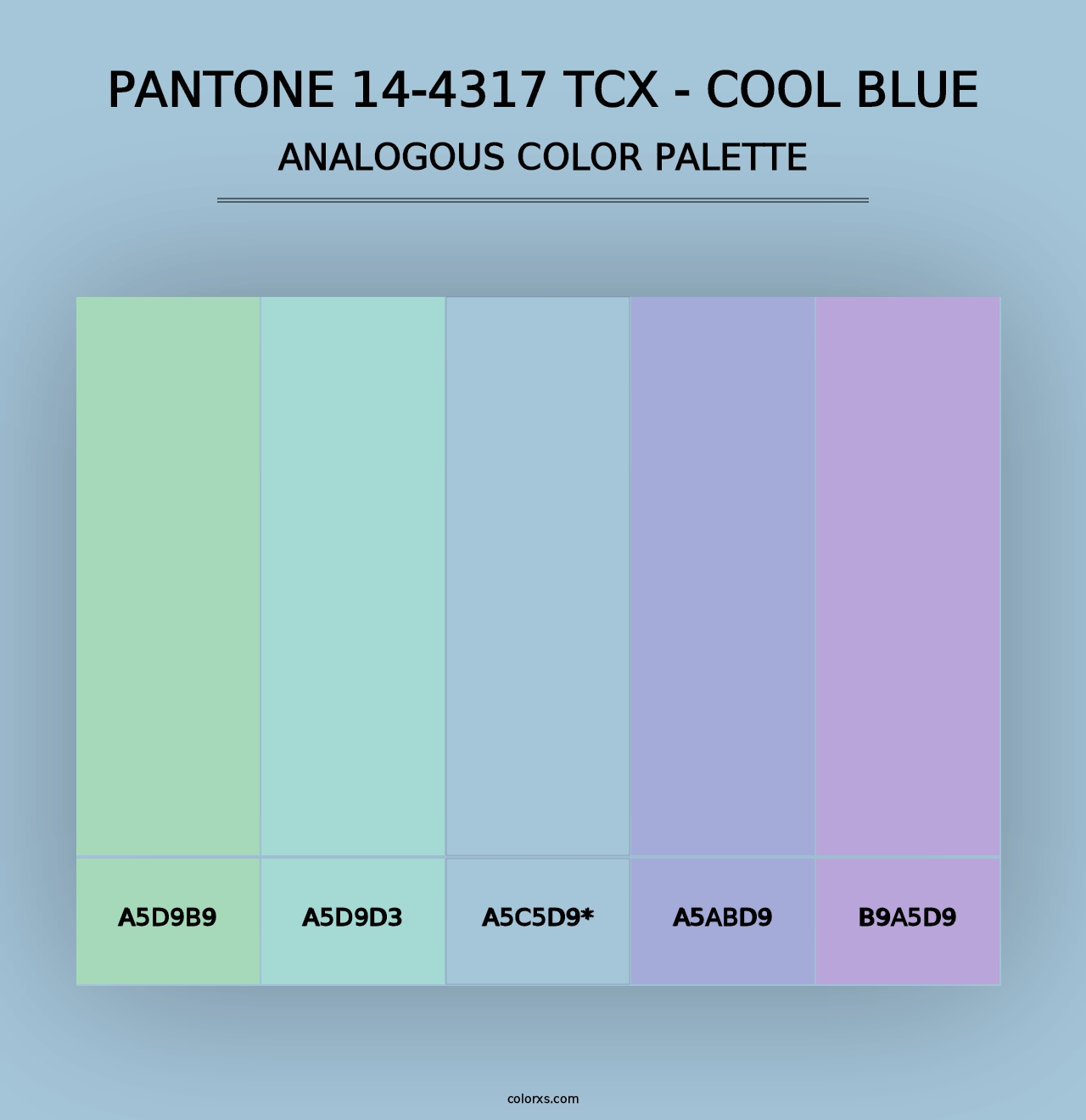 PANTONE 14-4317 TCX - Cool Blue - Analogous Color Palette