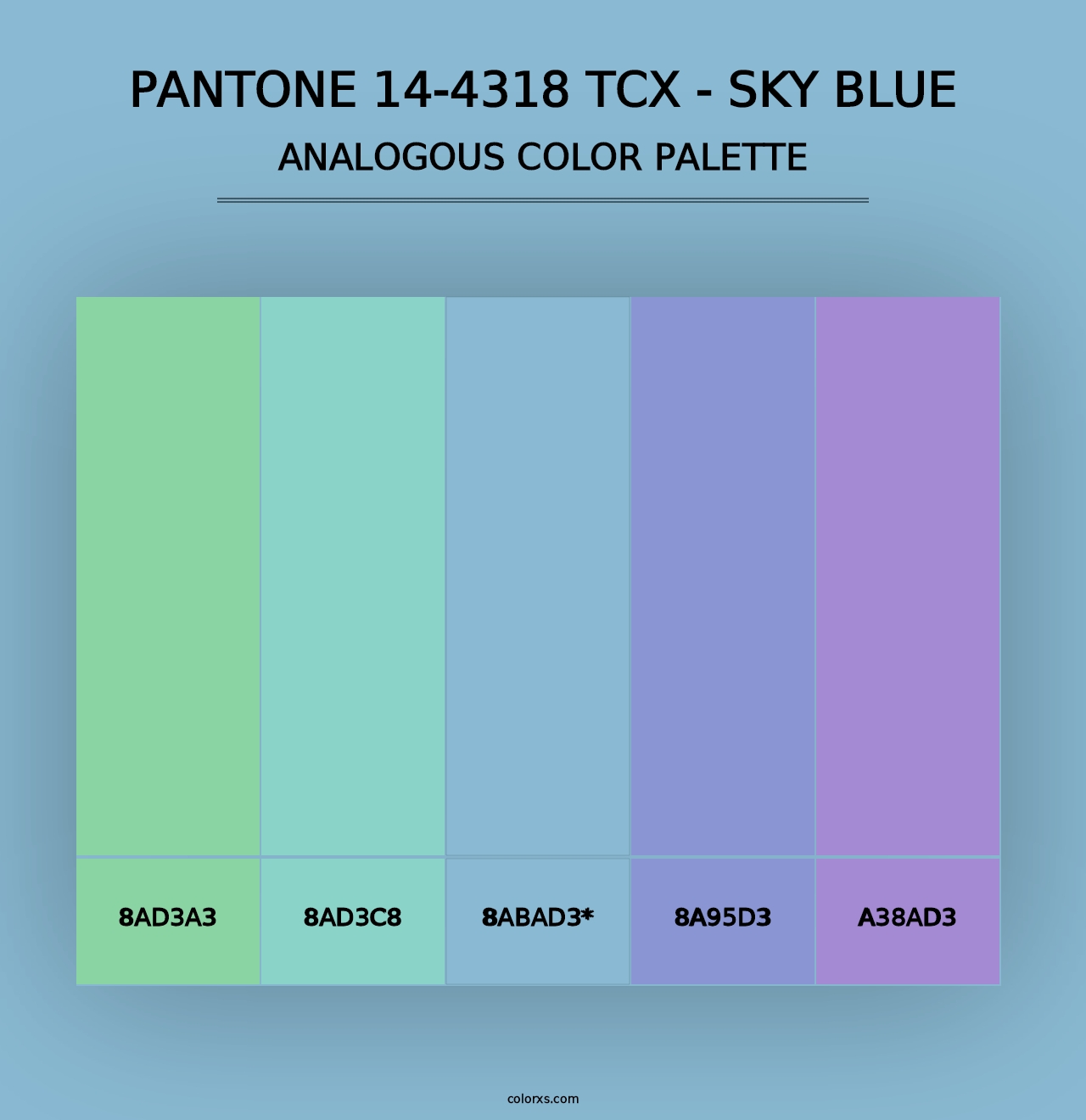 PANTONE 14-4318 TCX - Sky Blue - Analogous Color Palette