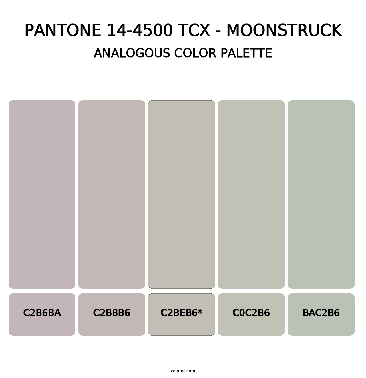 PANTONE 14-4500 TCX - Moonstruck - Analogous Color Palette