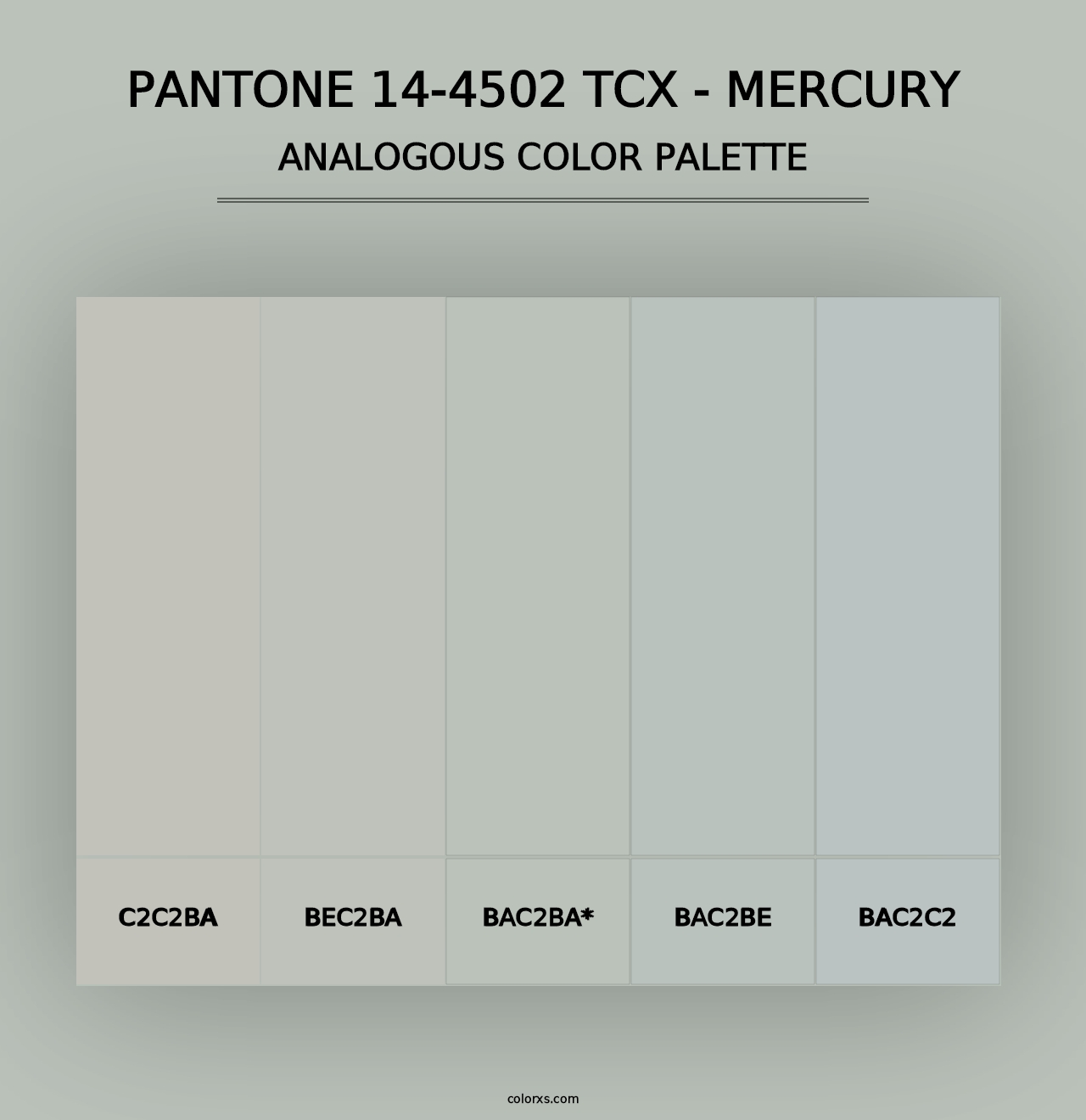 PANTONE 14-4502 TCX - Mercury - Analogous Color Palette