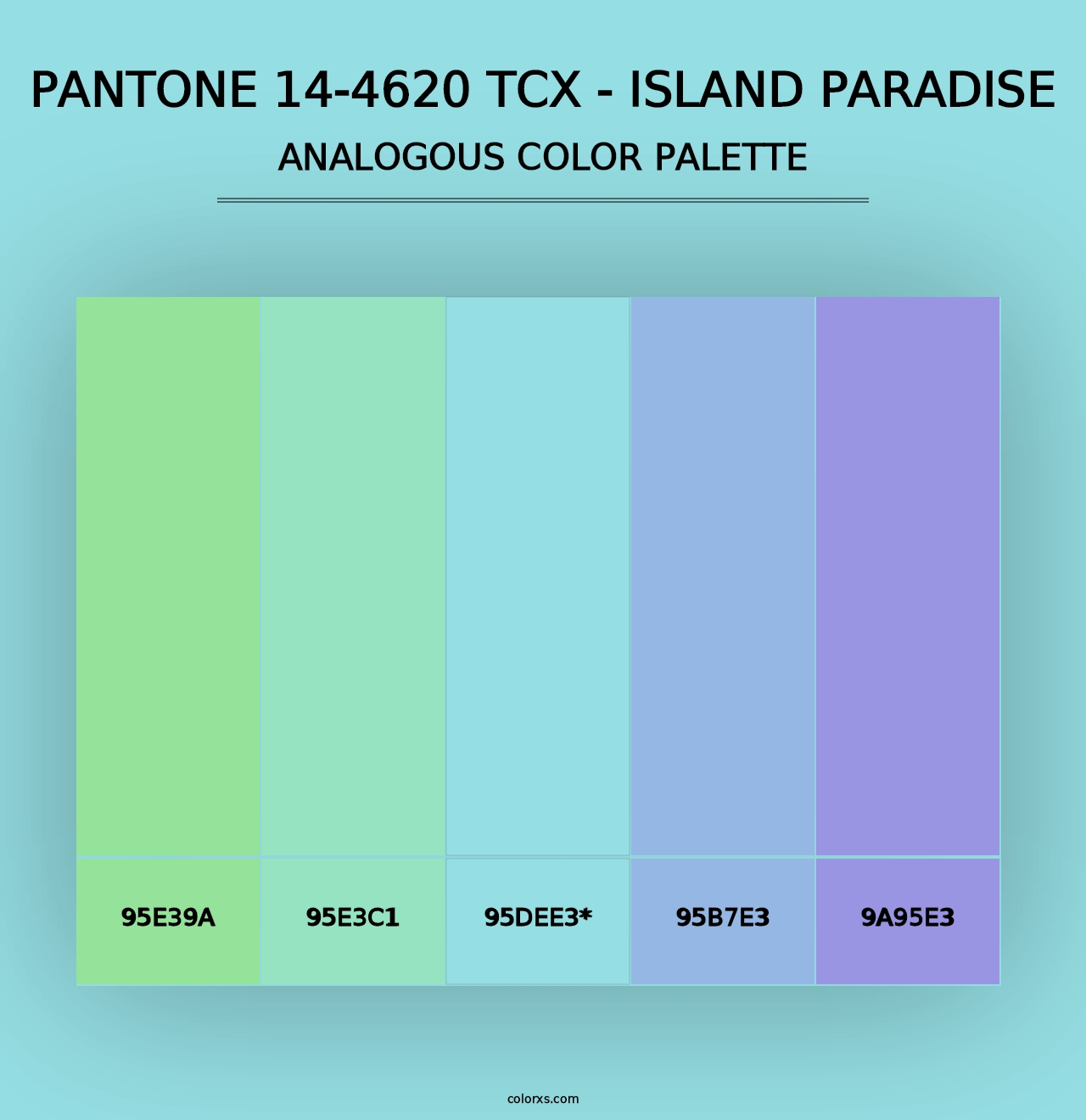 PANTONE 14-4620 TCX - Island Paradise - Analogous Color Palette